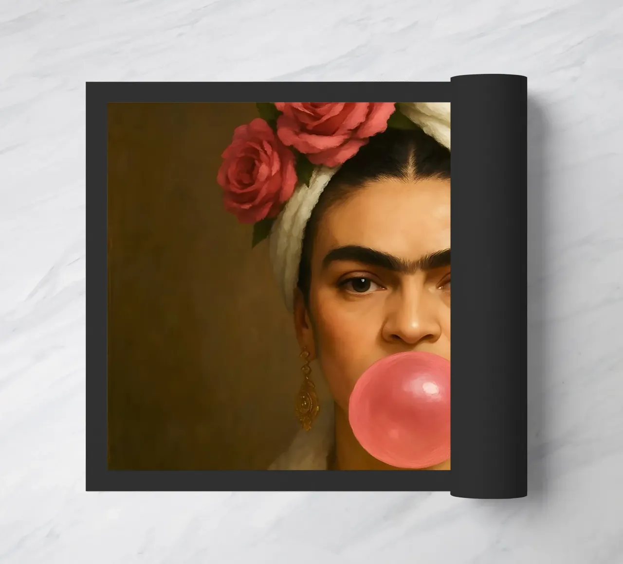 RITRATTO DI FRIDA KAHLO CON GOMMA DA MASTICARE zerbino da ARTOMATIC