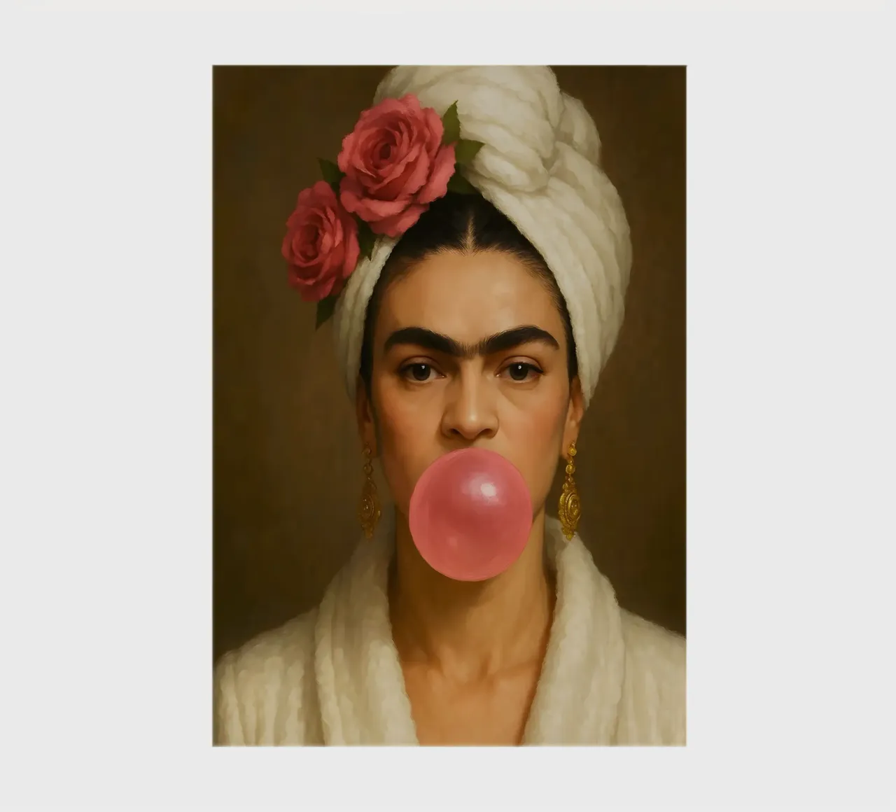 RITRATTO DI FRIDA KAHLO CON GOMMA DA MASTICARE diario da ARTOMATIC