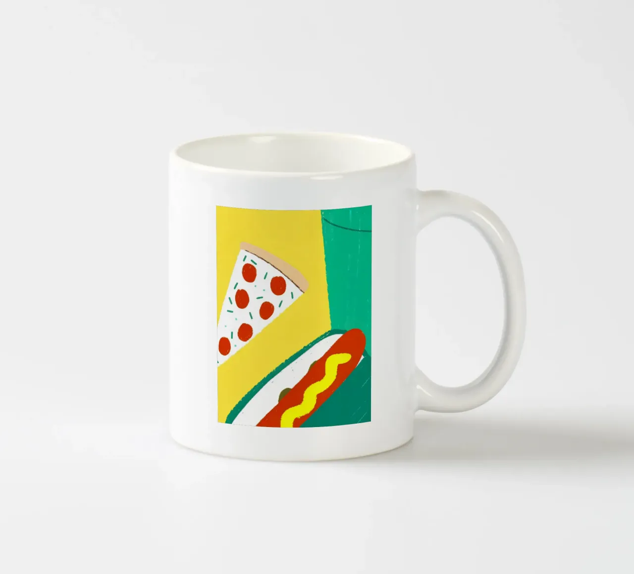 Pizza And Hotdog tazza in ceramica da PERSONAL TOUCH