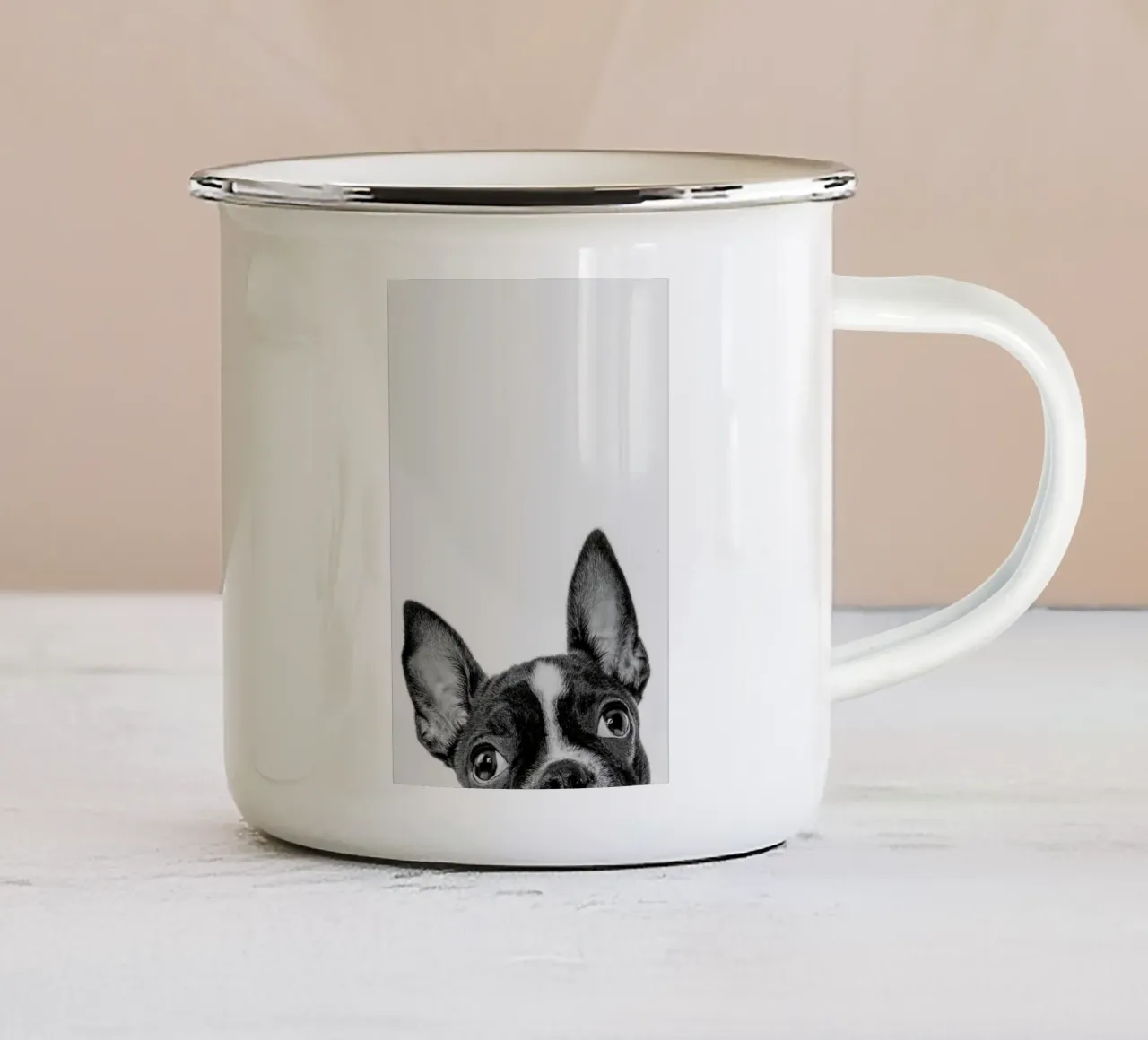 French Bulldog II tazza in smalto da Paws & Claws