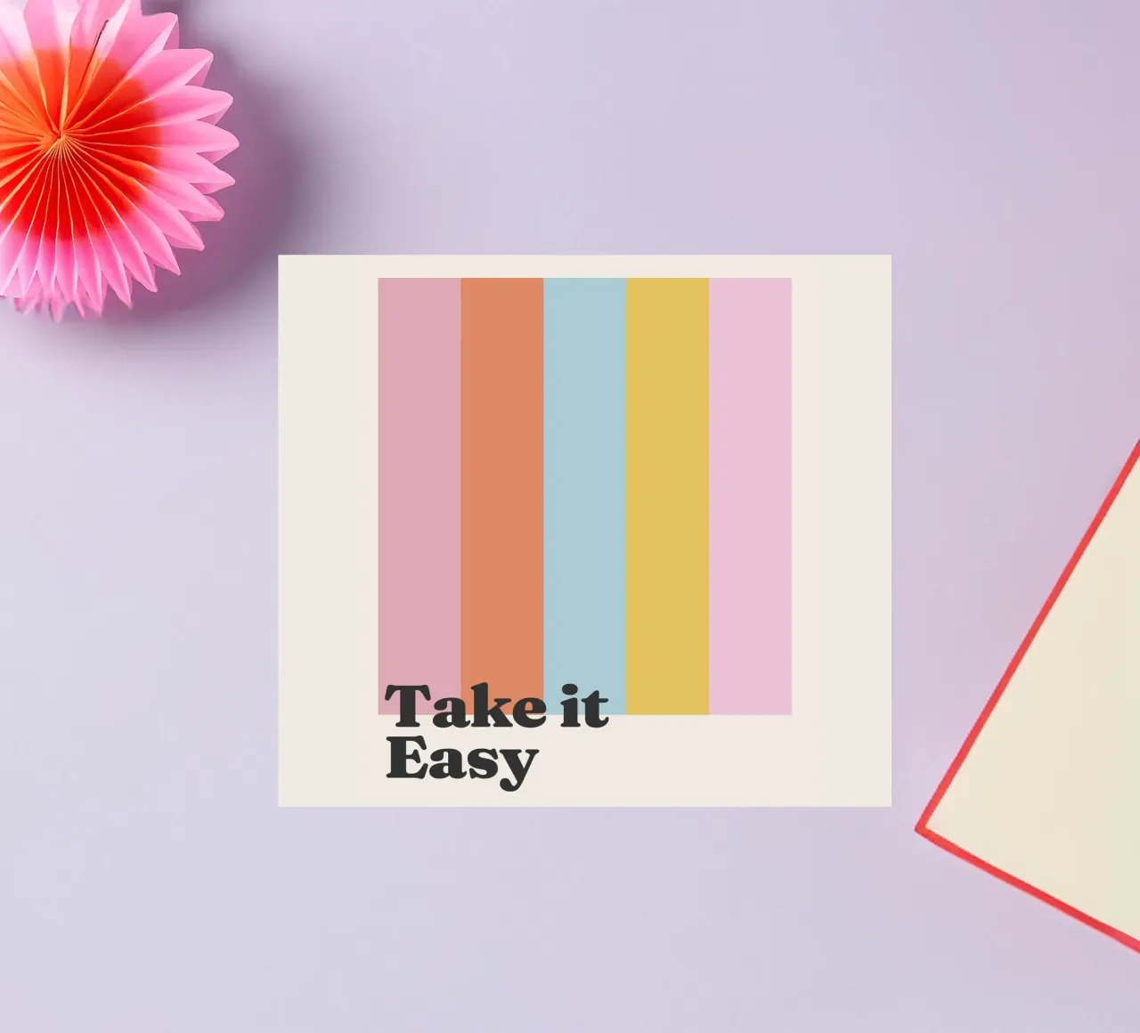 Citazione di Take It Easy adesivo da Paigaam Studio