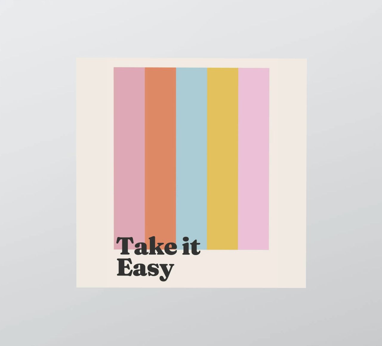 Take It Easy Zitat Sticker von Paigaam Studio