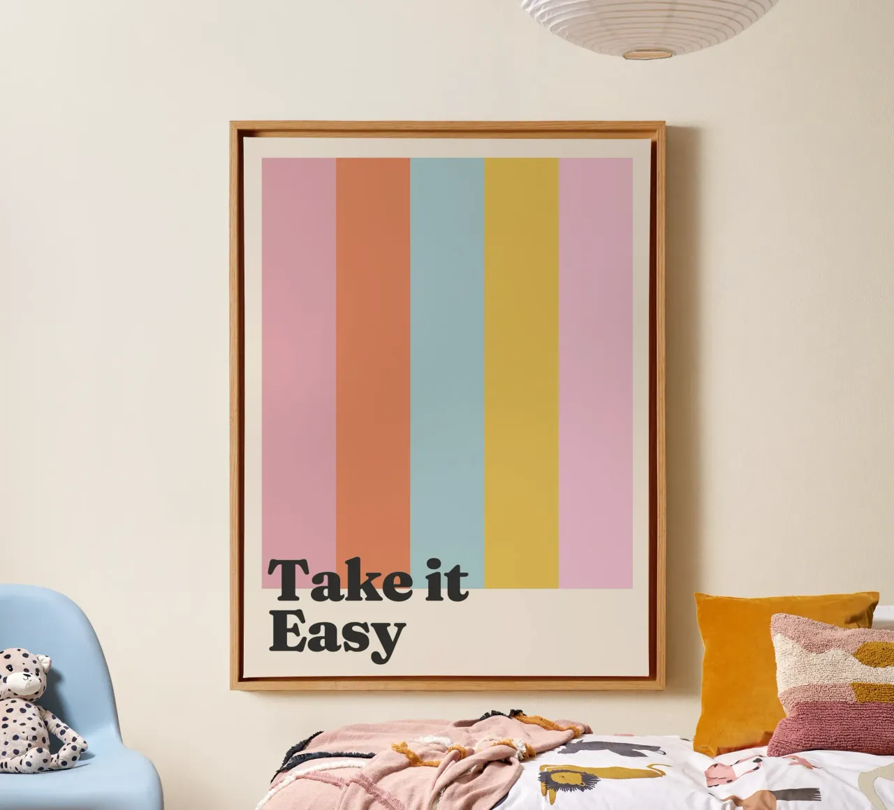 Citazione di Take It Easy tela con Cornice a cassetta da Paigaam Studio