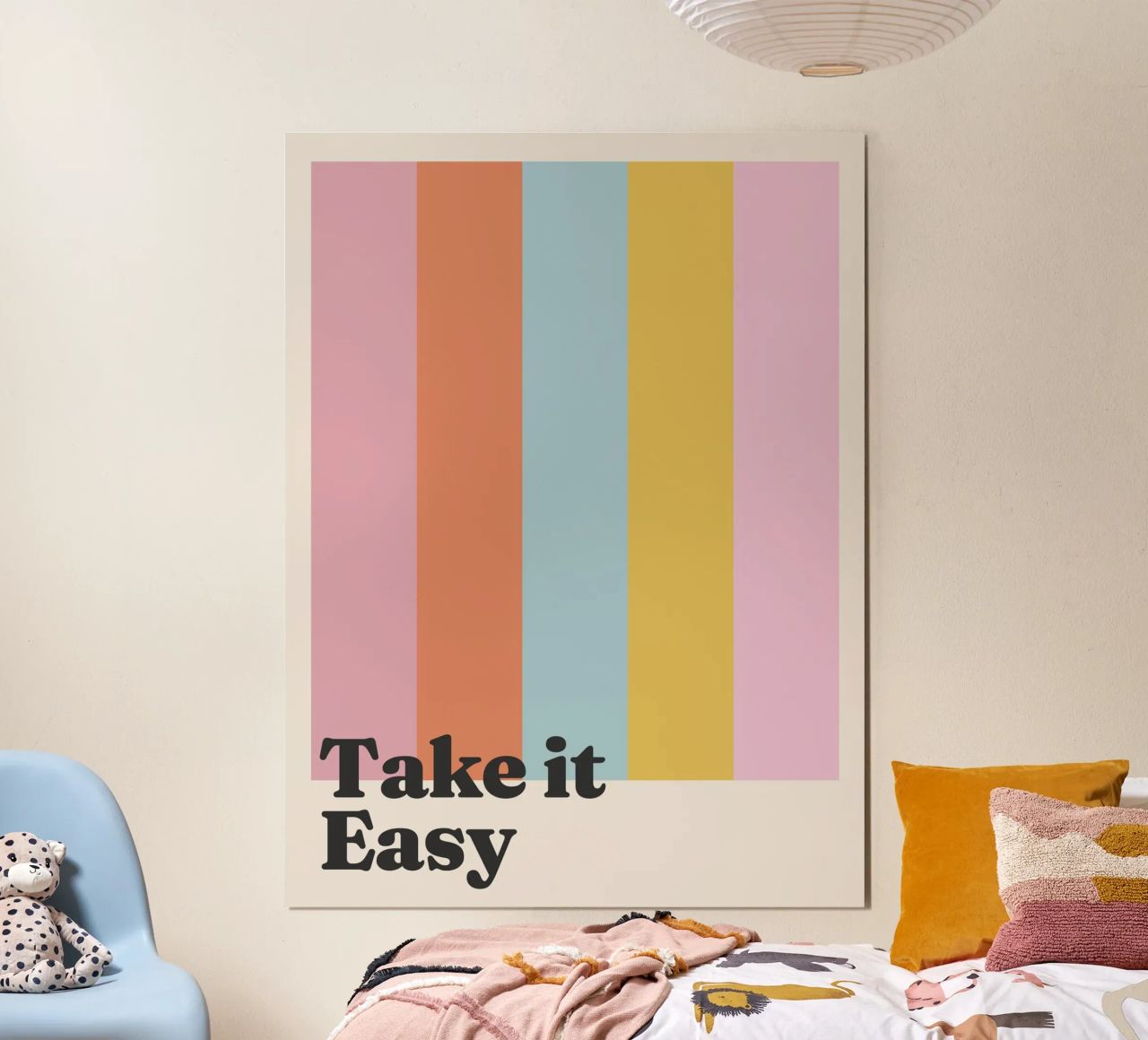 Take It Easy Zitat Poster von Paigaam Studio