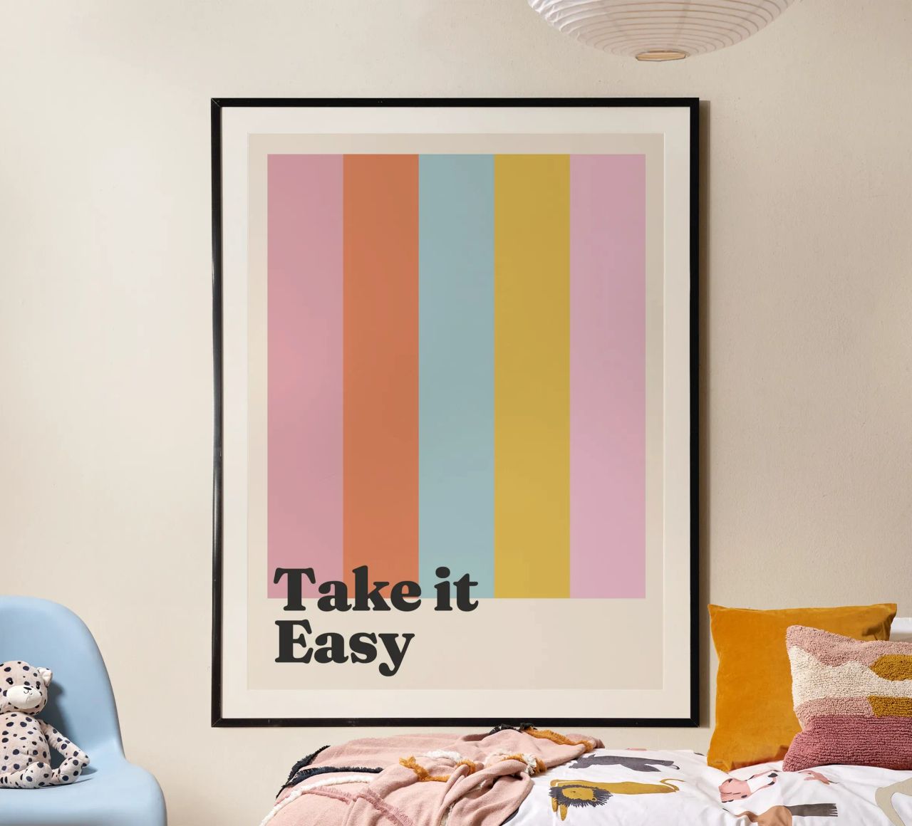 Take It Easy Zitat Poster von Paigaam Studio