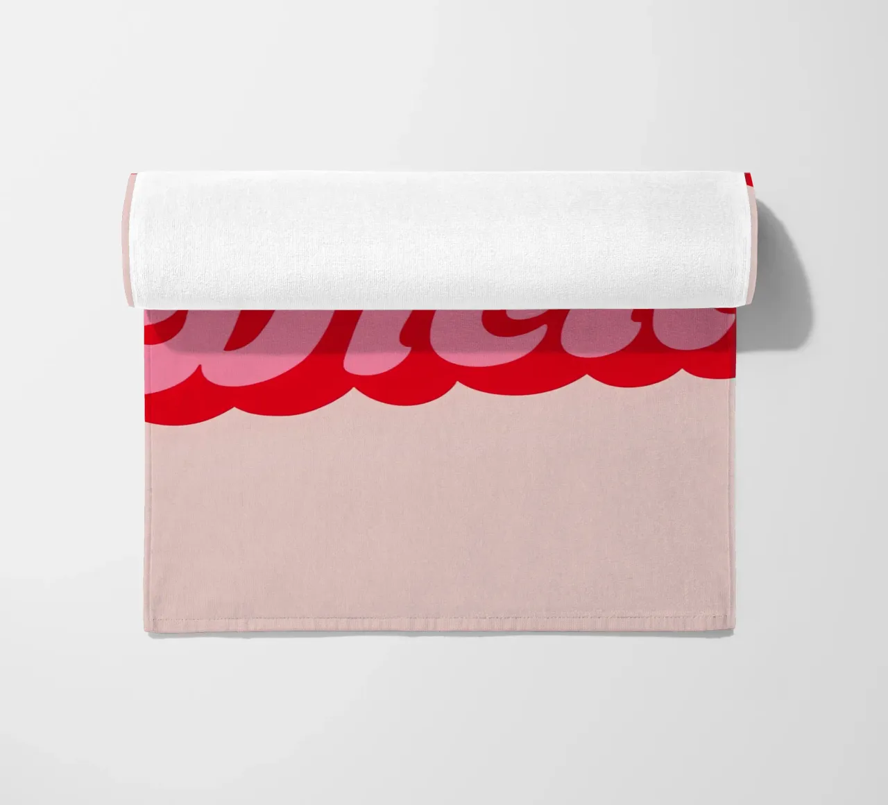 "Don't Be a Dick" Bold Retro Typography Pink Statement Print beach towel by NorwesClub