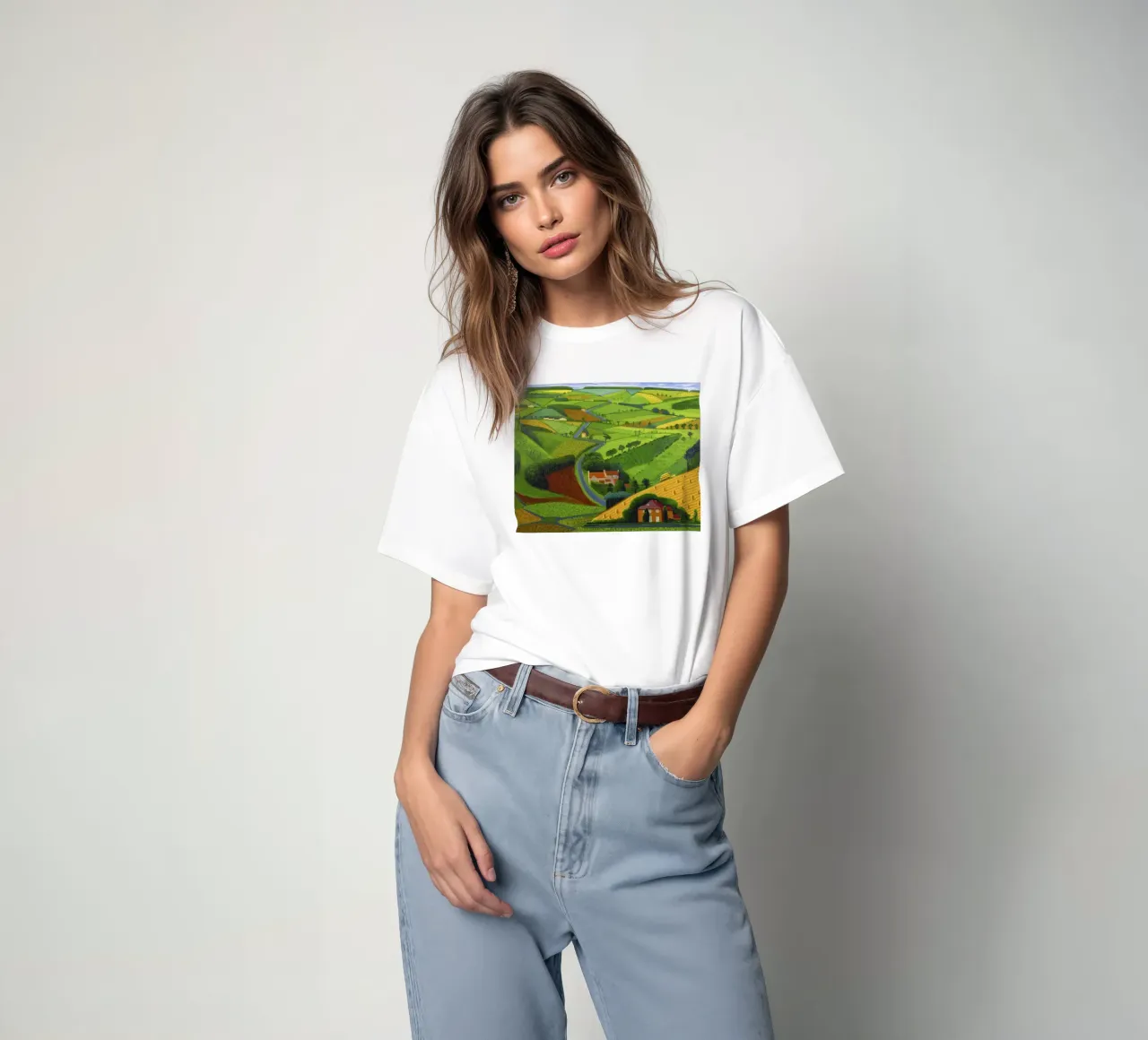 The Road Across the Wolds t-shirt by khanrosie