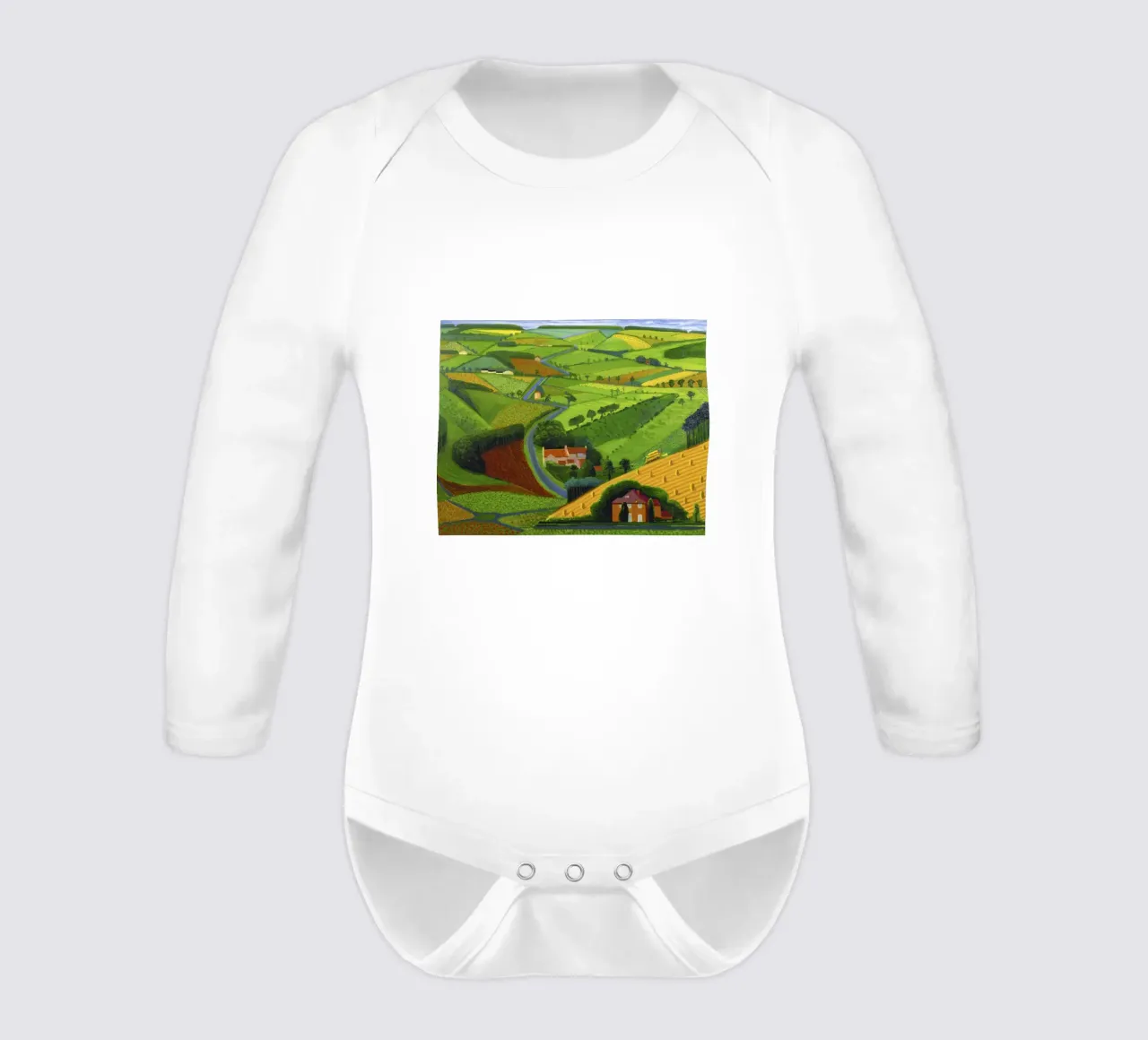 Der Weg durch die Wolds Langarm Babybody von khanrosie