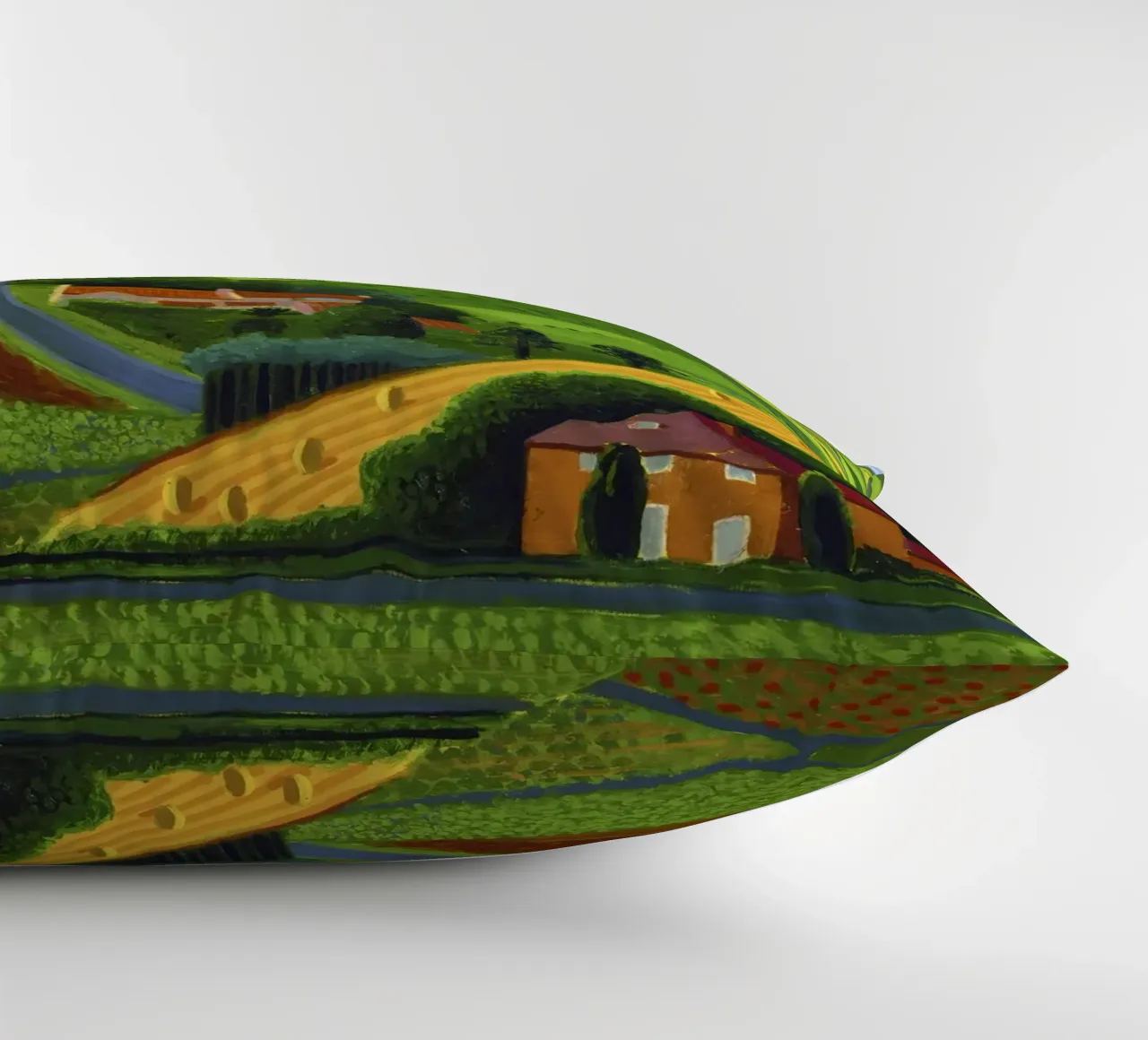 The Road Across the Wolds decorative cushion by khanrosie