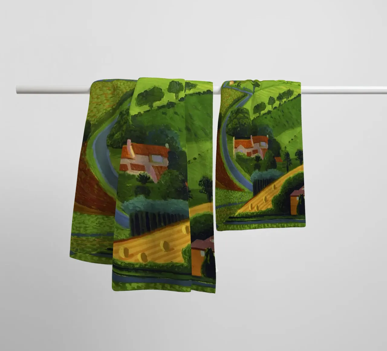 The Road Across the Wolds towel by khanrosie