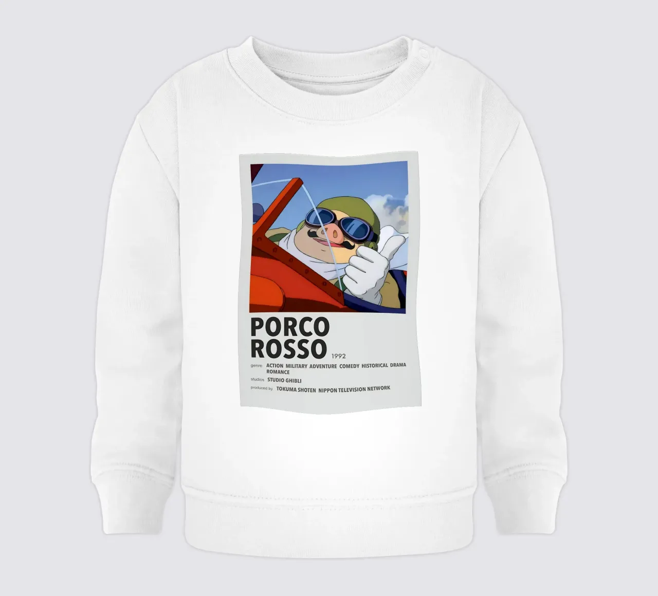 PORCO  ROSSO  1992 felpa neonato da Totoya