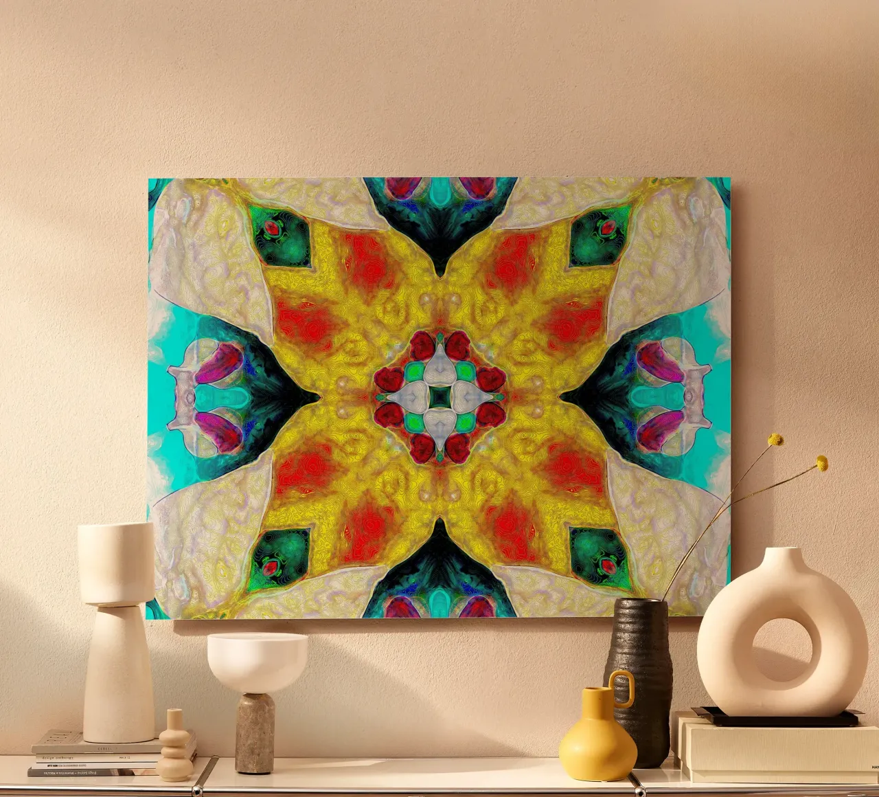 Illusione: astratto, complesso, texture, forme, simmetria, colorato pannello forex da Gürsel Yesil Digital Art