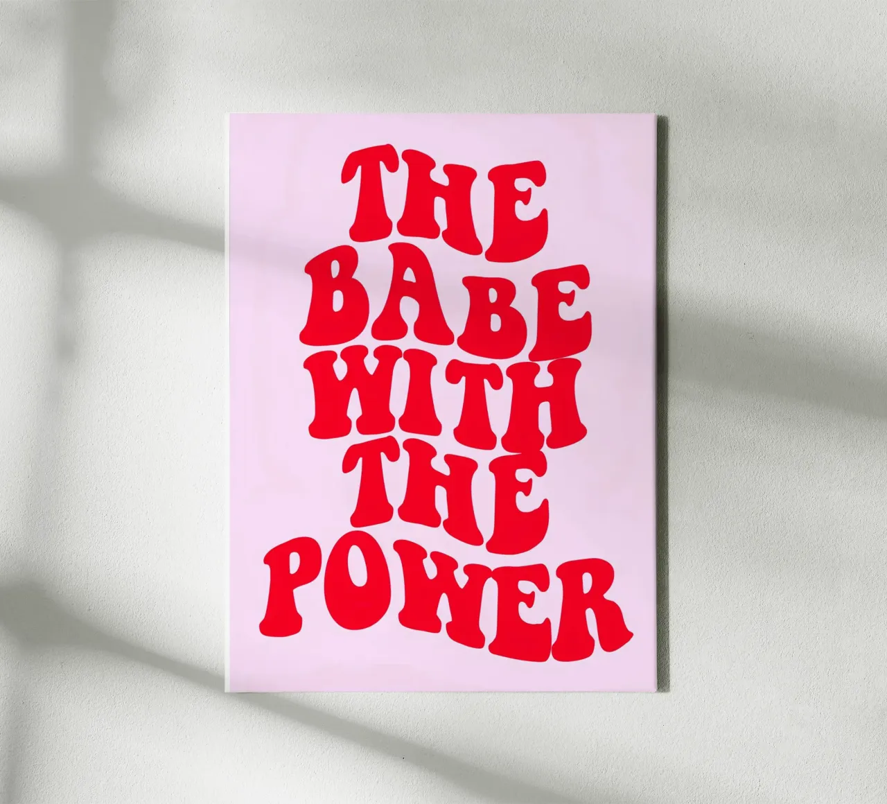 "The Babe With The Power" Feminist Retro Empowering Pop Art canvas with Floater frame by NorwesClub