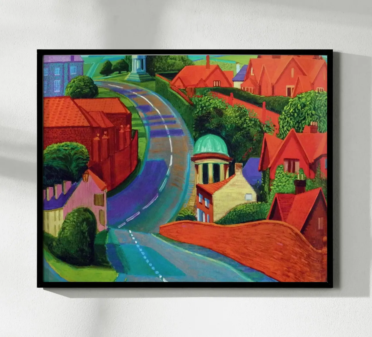 La strada per York attraverso Sledmere poster con telaio in alluminio da khanrosie