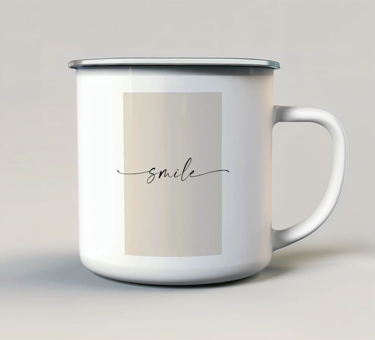 Sorriso - parole d'ispirazione tazza in smalto da NouveauPrints