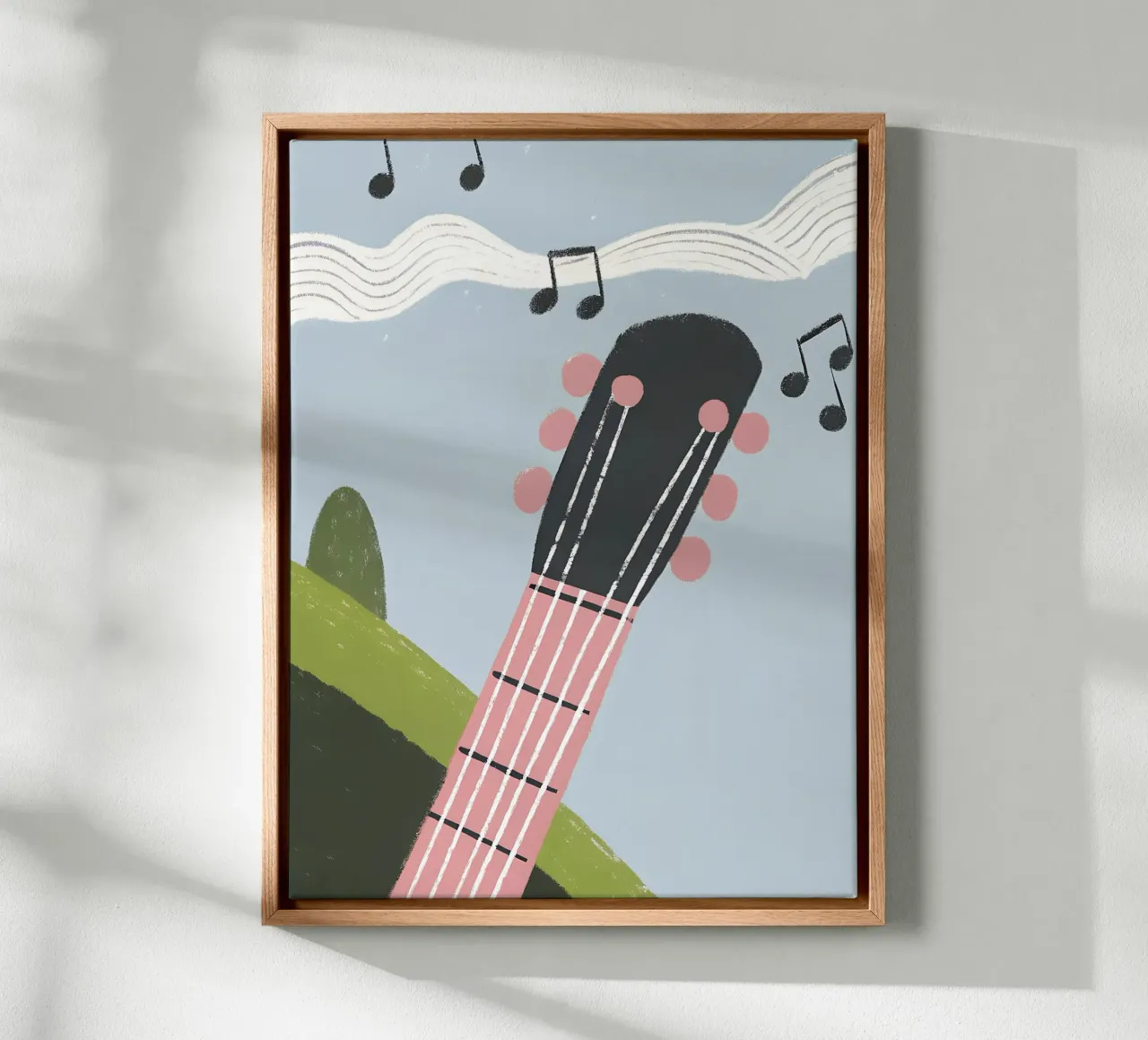 Chitarra musicale tela con Cornice a cassetta da PERSONAL TOUCH