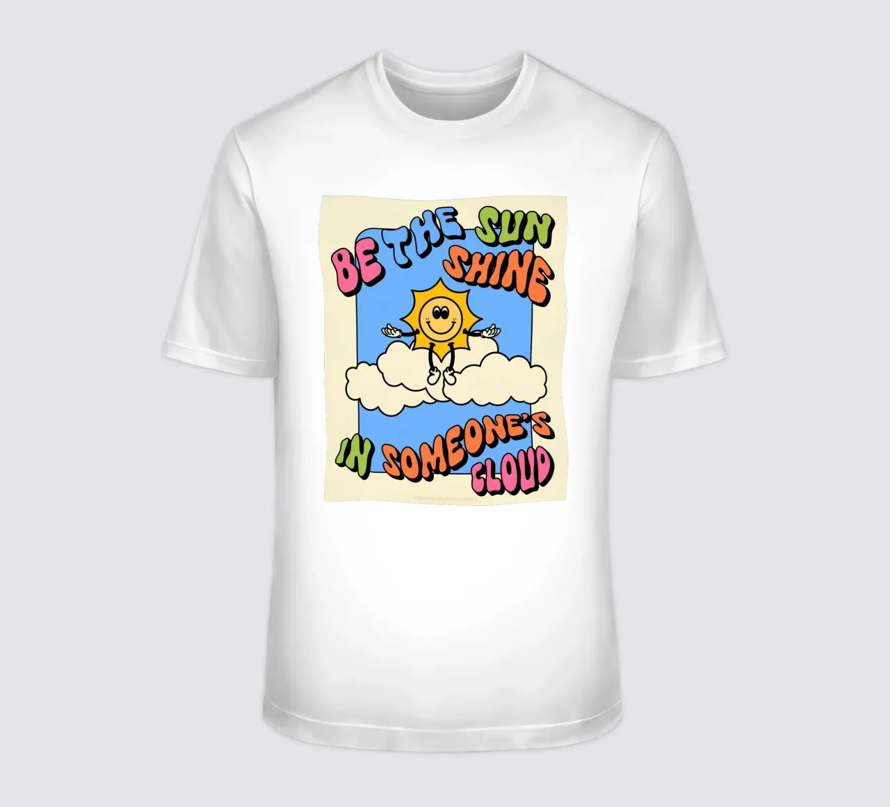 "Be The Sun" Retro Abstract Optimistic Landscape Pop Art t-shirt by NorwesClub