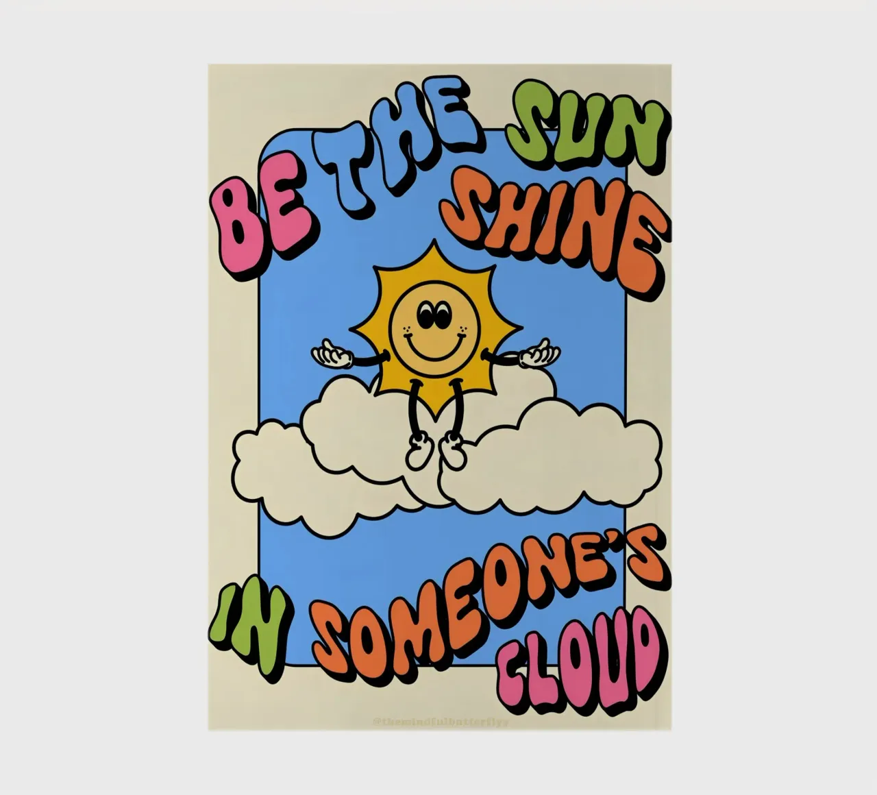 "Be The Sun" Retro Abstract Optimistic Landscape Pop Art notebook by NorwesClub