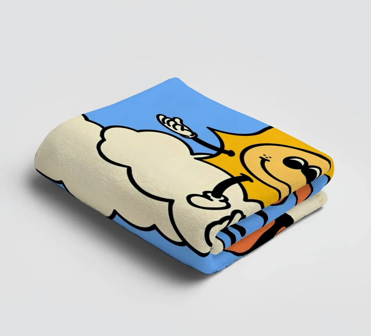 "Be The Sun" Retro Abstract Optimistic Landscape Pop Art towel by NorwesClub