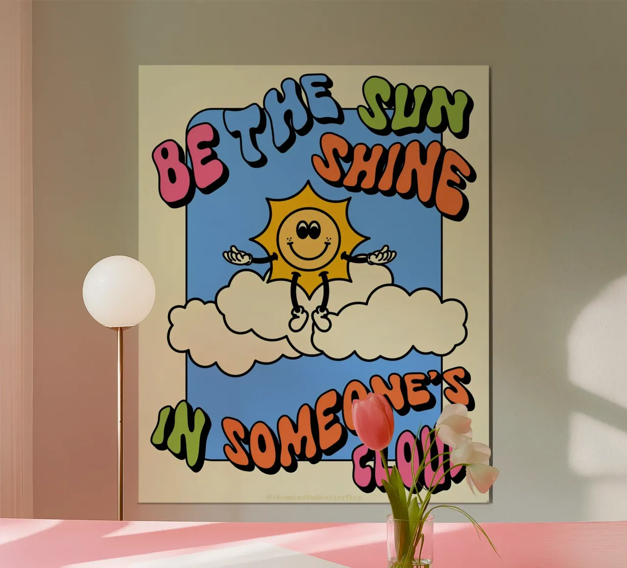 "Be The Sun" Retro Abstract Optimistic Landscape Pop Art hahnemühle by NorwesClub