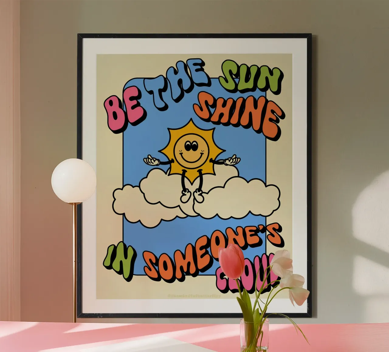 "Be The Sun" Retro Abstract Optimistic Landscape Pop Art hahnemühle by NorwesClub