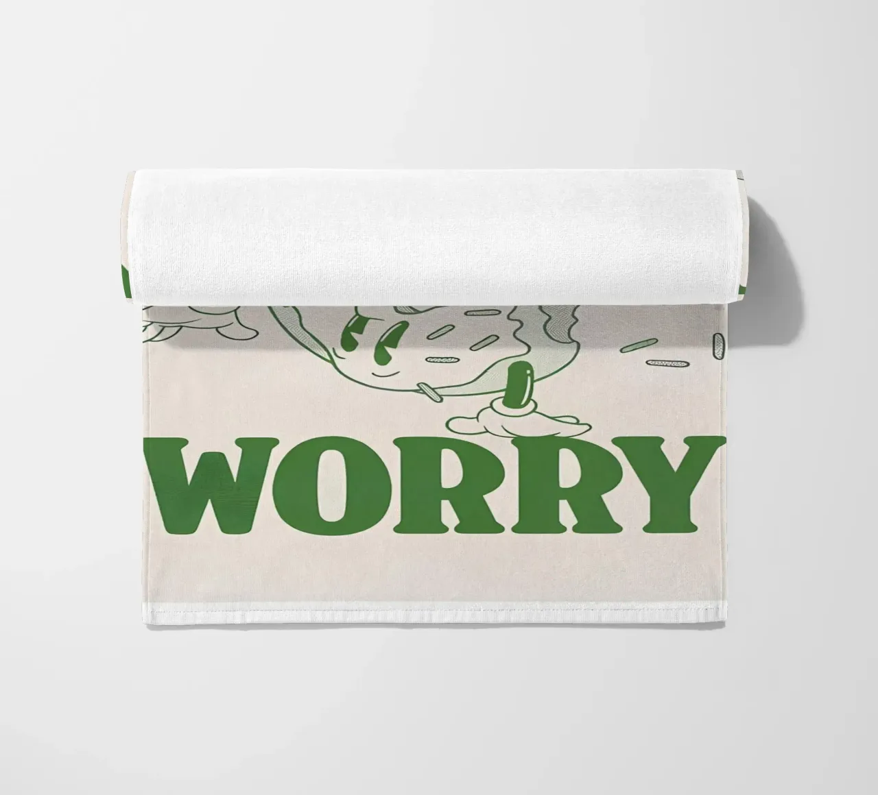 "Donut Worry Be Happy" Retro Sweet Groovy Pop Art Print toalla de playa de NorwesClub