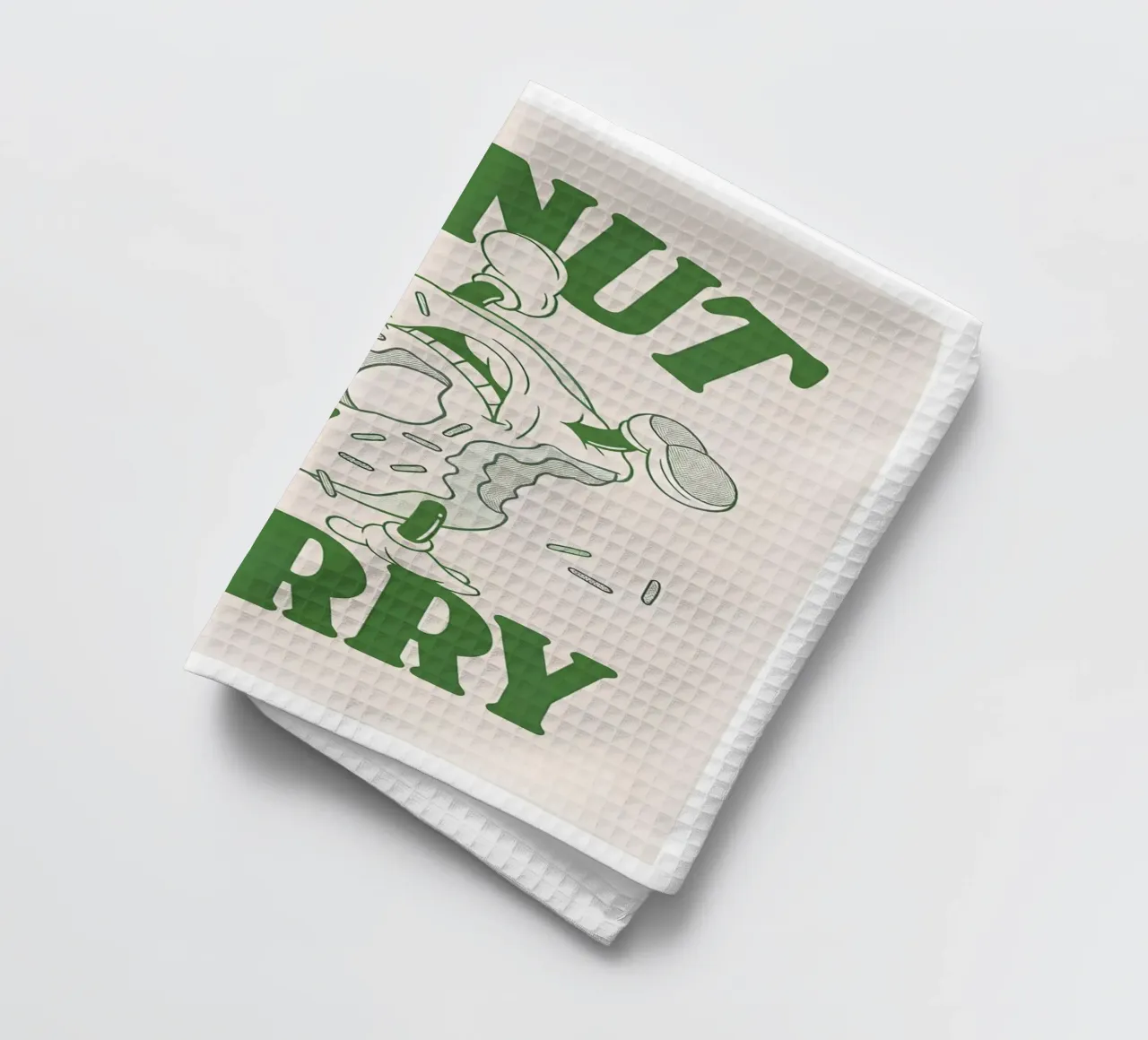 "Donut Worry Be Happy" Rétro Sweet Groovy Pop Art Print torchon de NorwesClub