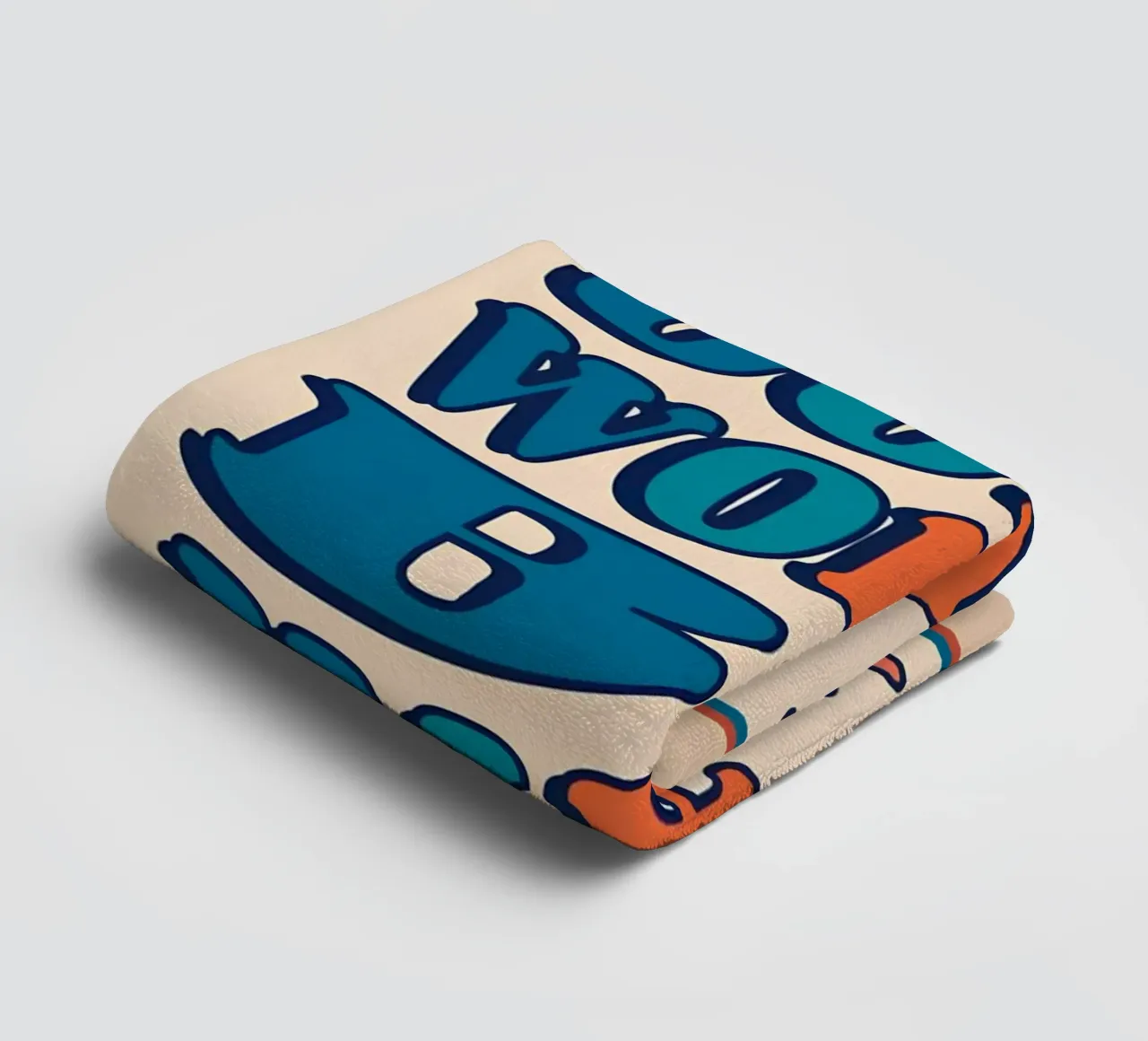 "Don't Worry Be Happy" Retro Groovy Optimistische Kunstdruk badhanddoek van NorwesClub