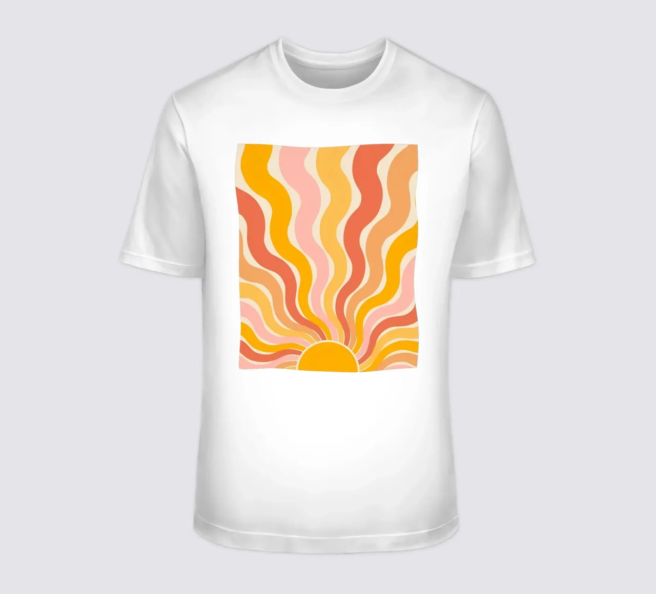 Retro 70s Groovy Abstract Psychedelic Swirl Art Print camiseta de NorwesClub