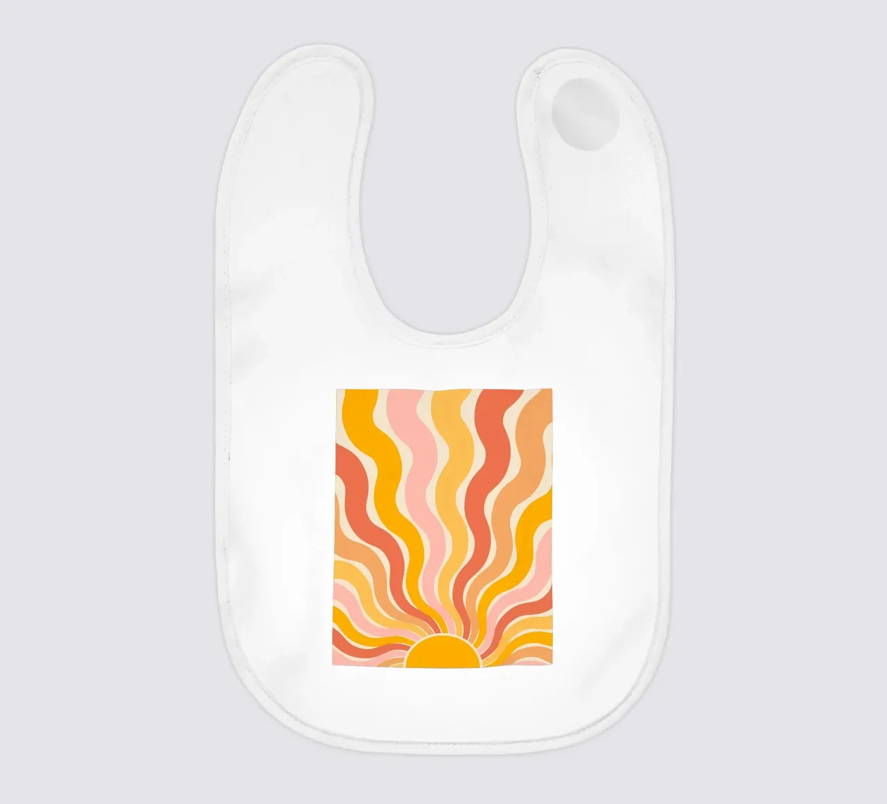 Retro 70s Groovy Abstrakt Psychedelisch Wirbel Kunstdruck Babylätzchen von NorwesClub