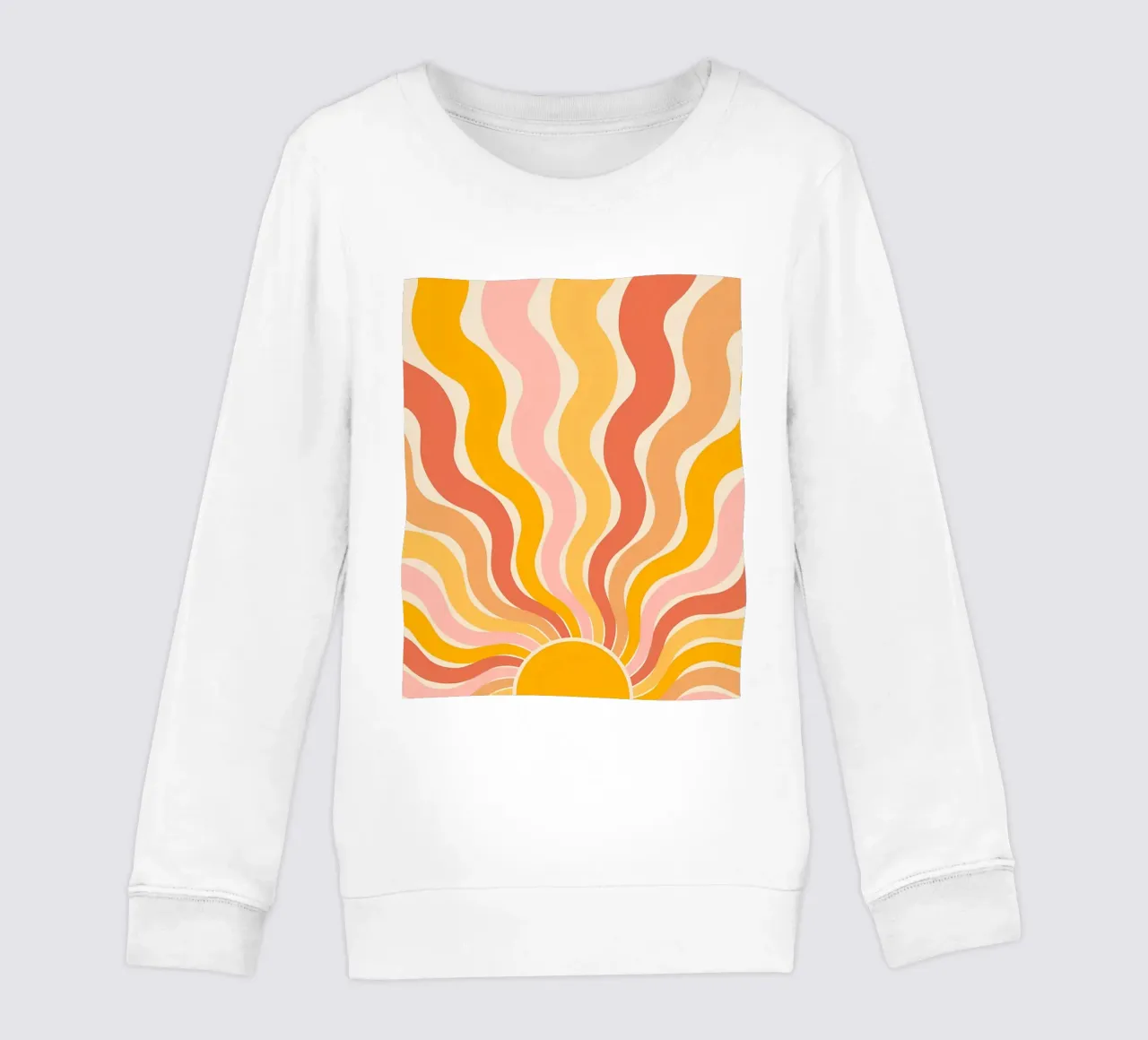 Retro 70s Groovy Abstract Psychedelic Swirl Art Print sudadera para niño de NorwesClub
