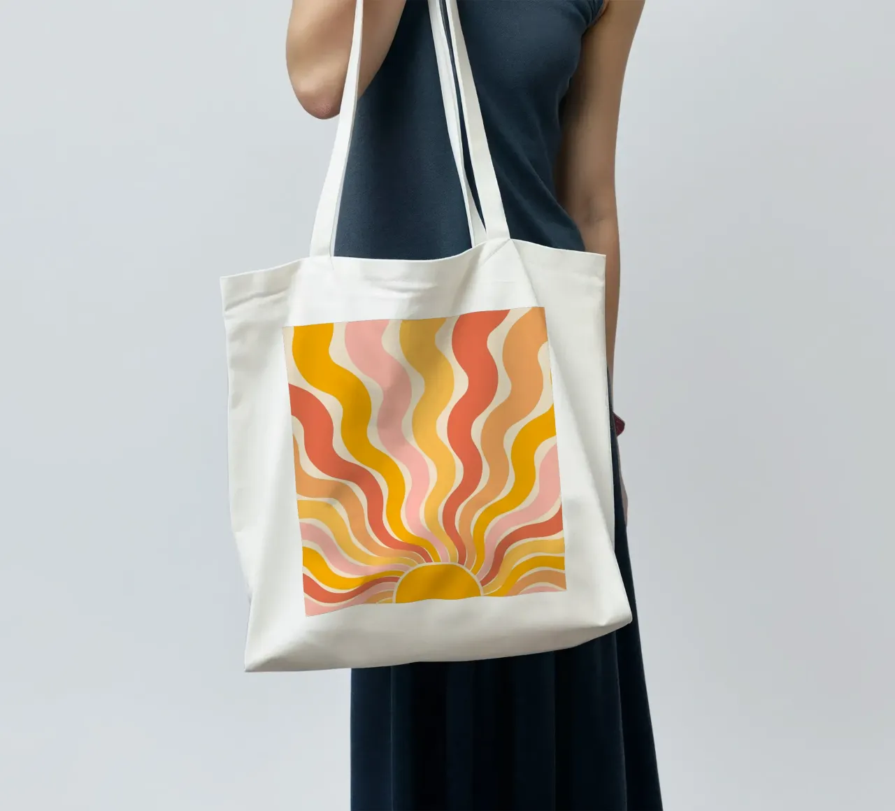 Retro 70s Groovy Abstract Psychedelic Swirl Art Print tote bag de NorwesClub
