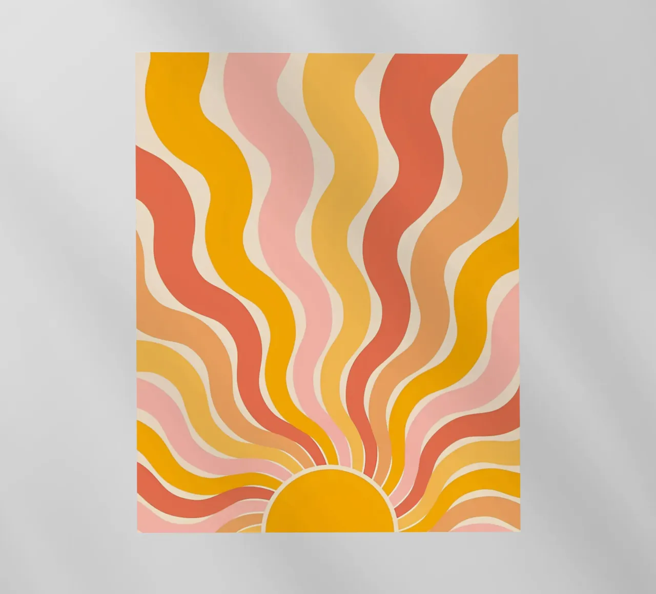 Retro 70s Groovy Abstract Psychedelic Swirl Art Print lámina retroiluminada de NorwesClub