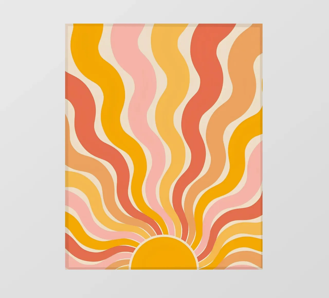 Retro 70s Groovy Abstract Psychedelic Swirl Art Print papel para pared de NorwesClub