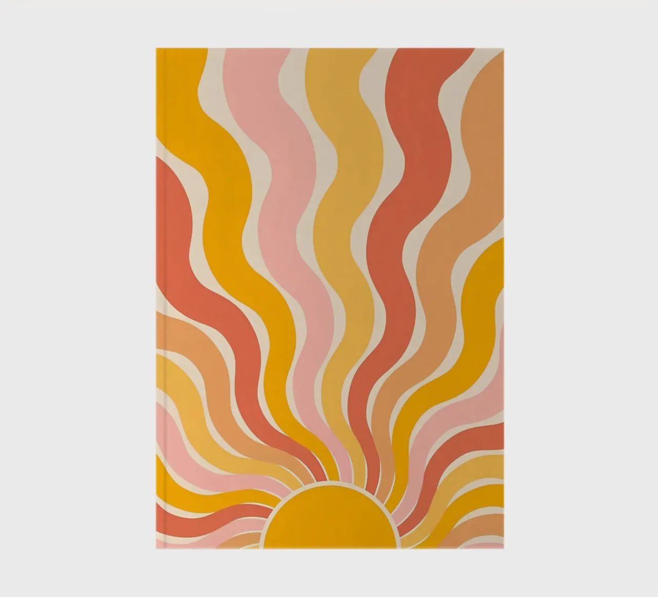 Retro 70s Groovy Abstract Psychedelic Swirl Art Print notebook by NorwesClub