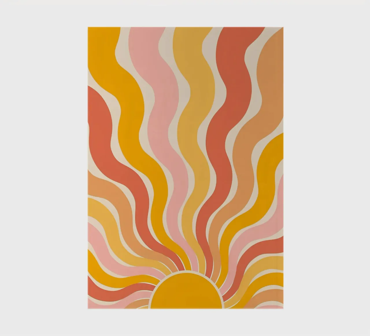Retro 70s Groovy Abstract Psychedelic Swirl Art Print notebook by NorwesClub