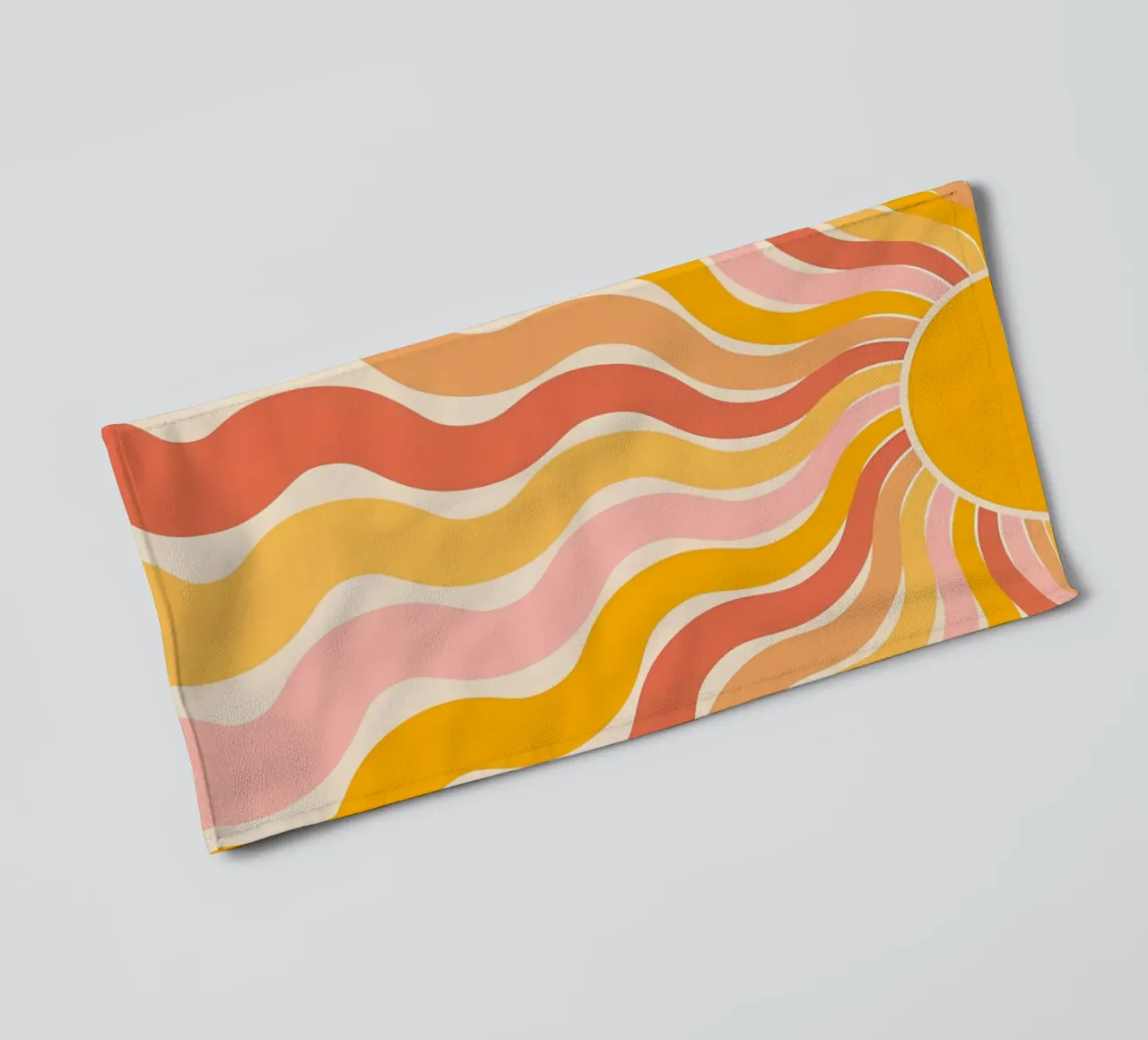 Retro 70s Groovy Abstract Psychedelic Swirl Art Print towel by NorwesClub