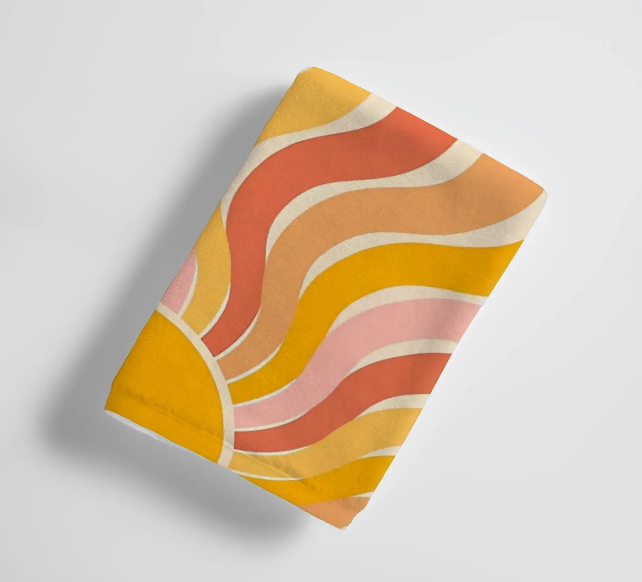 Retro 70s Groovy Abstract Psychedelic Swirl Art Print towel by NorwesClub