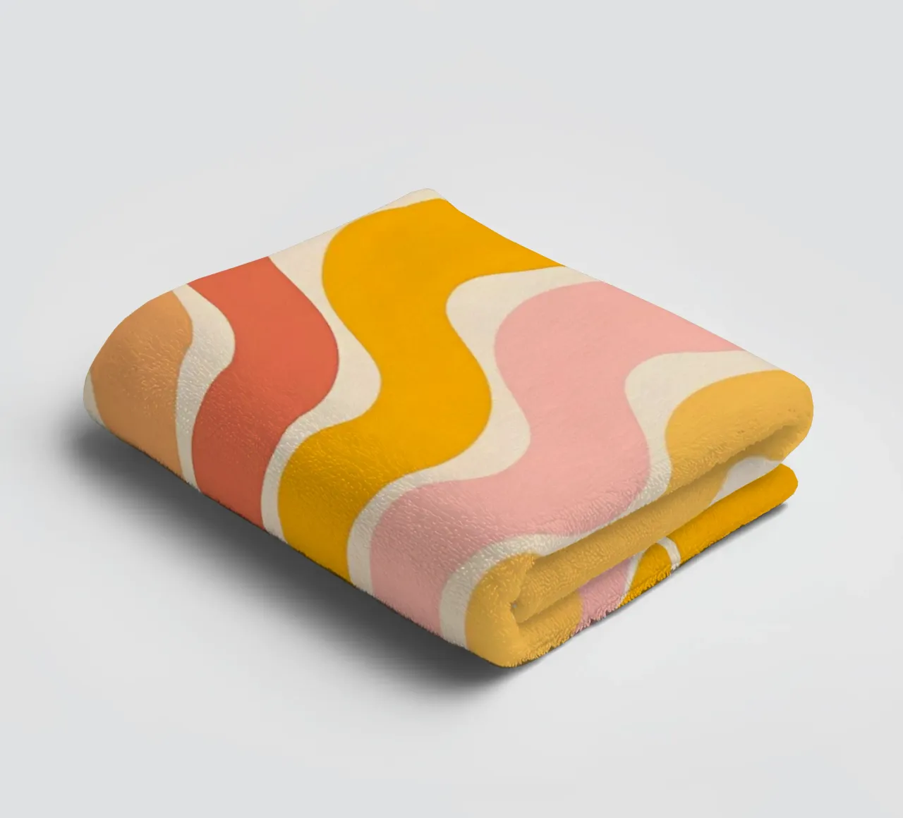 Retro 70s Groovy Abstract Psychedelic Swirl Art Print towel by NorwesClub