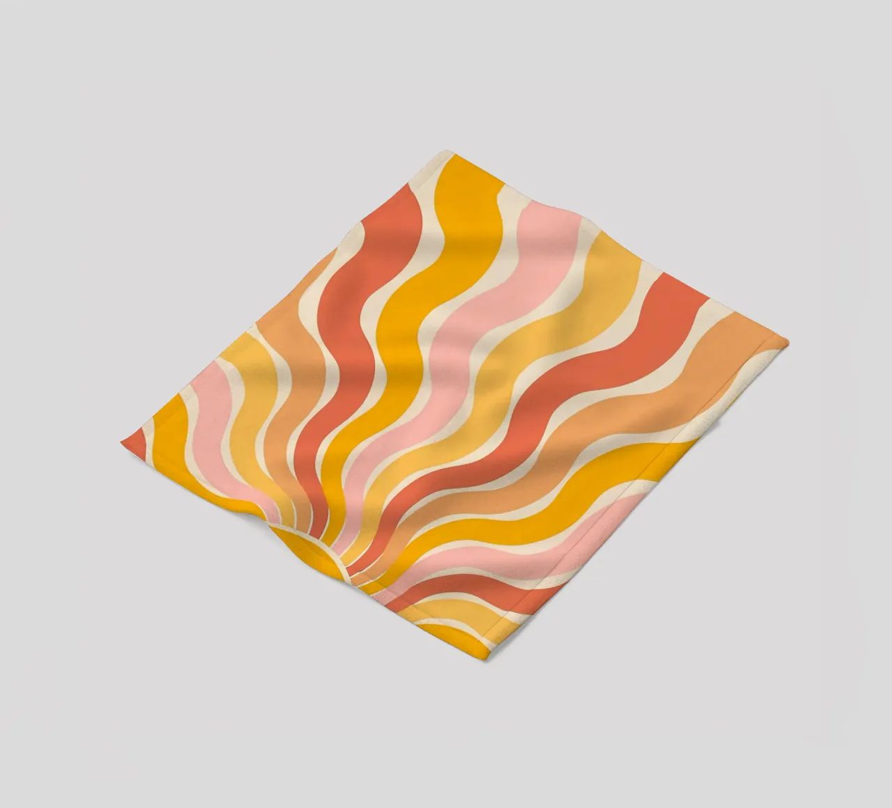 Retro 70s Groovy Abstract Psychedelic Swirl Art Print fleece blanket by NorwesClub
