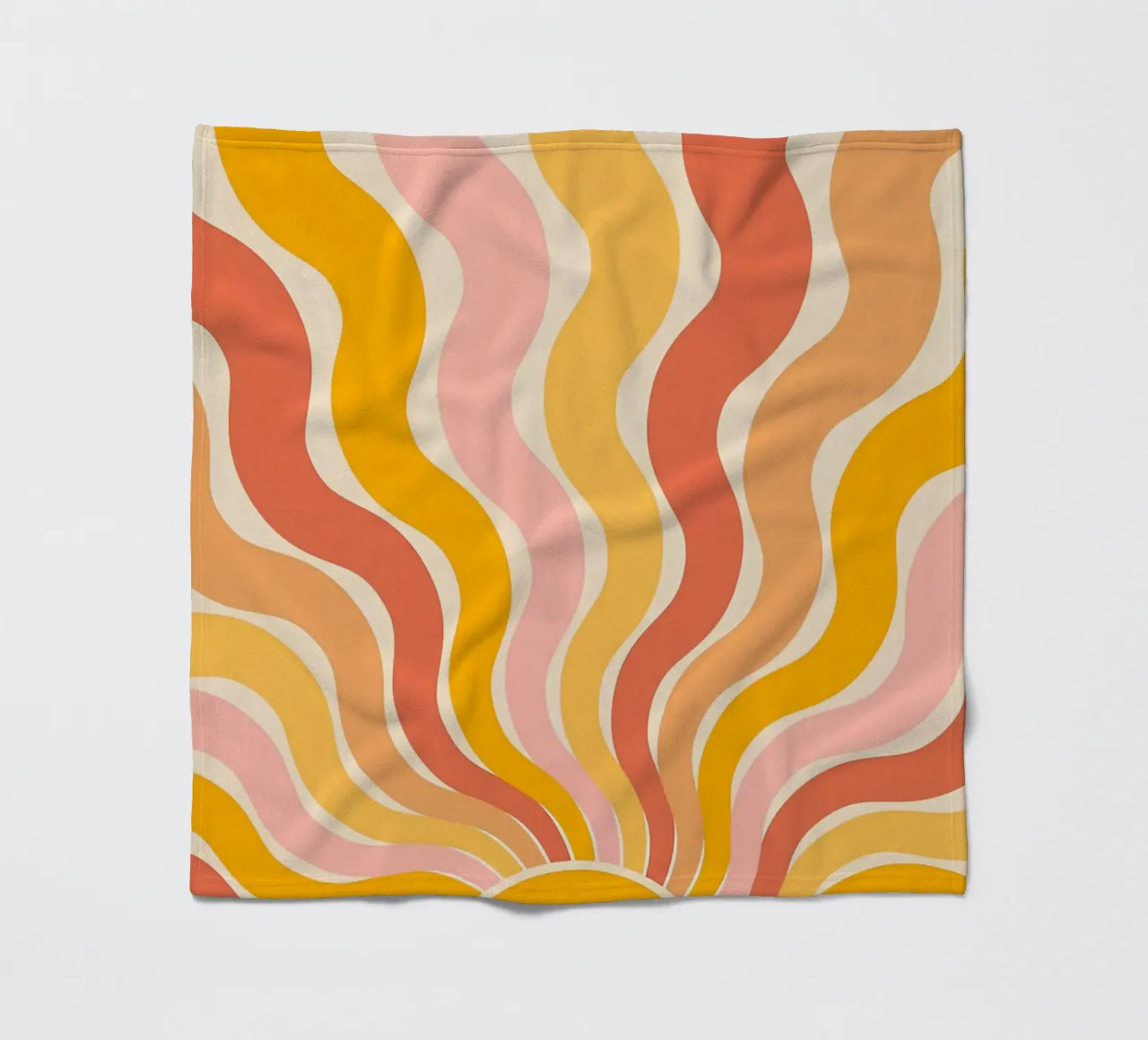 Retro 70s Groovy Abstract Psychedelic Swirl Art Print fleece blanket by NorwesClub