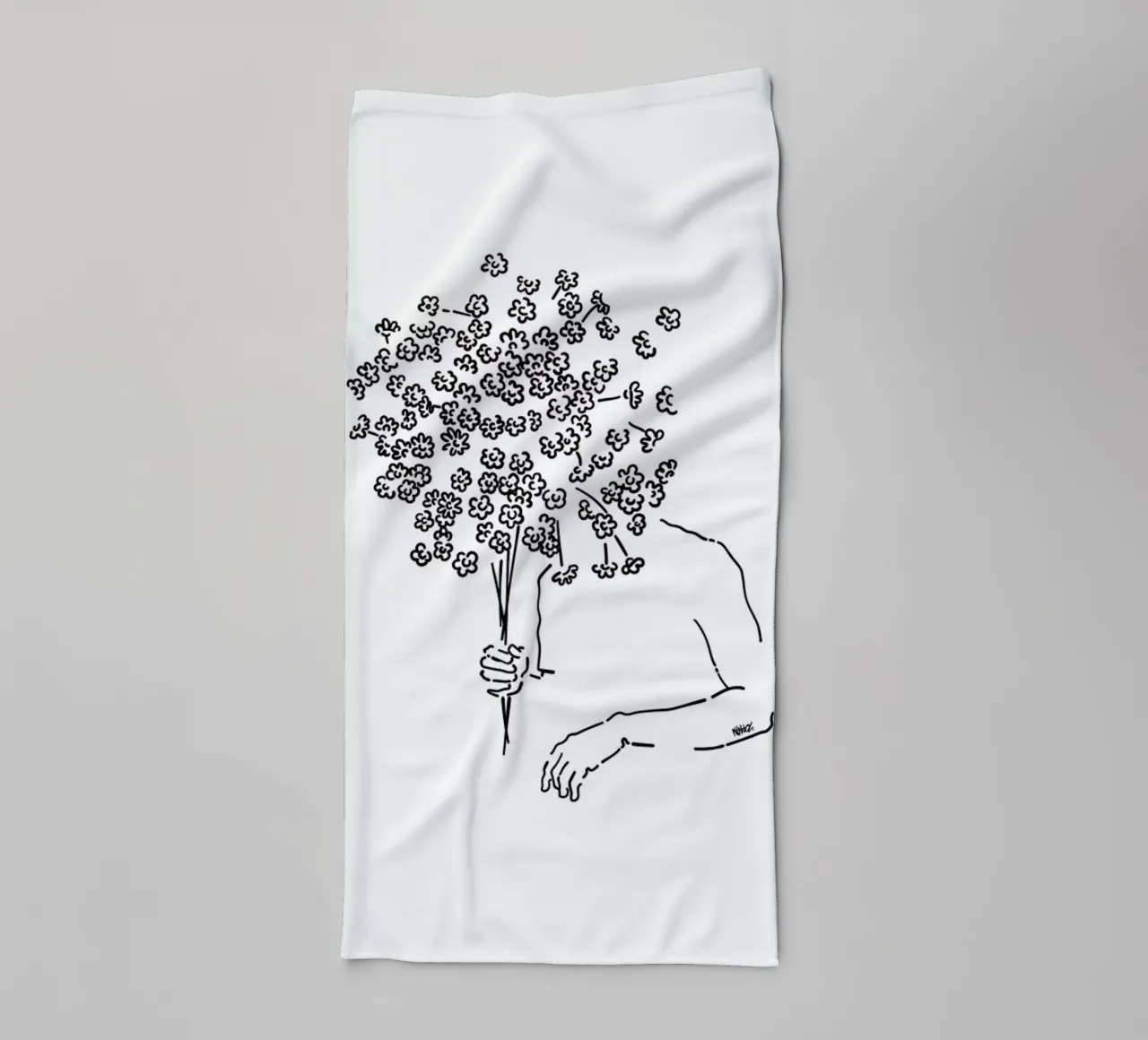 Me Flowers asciugamano da bagno da Ninhol
