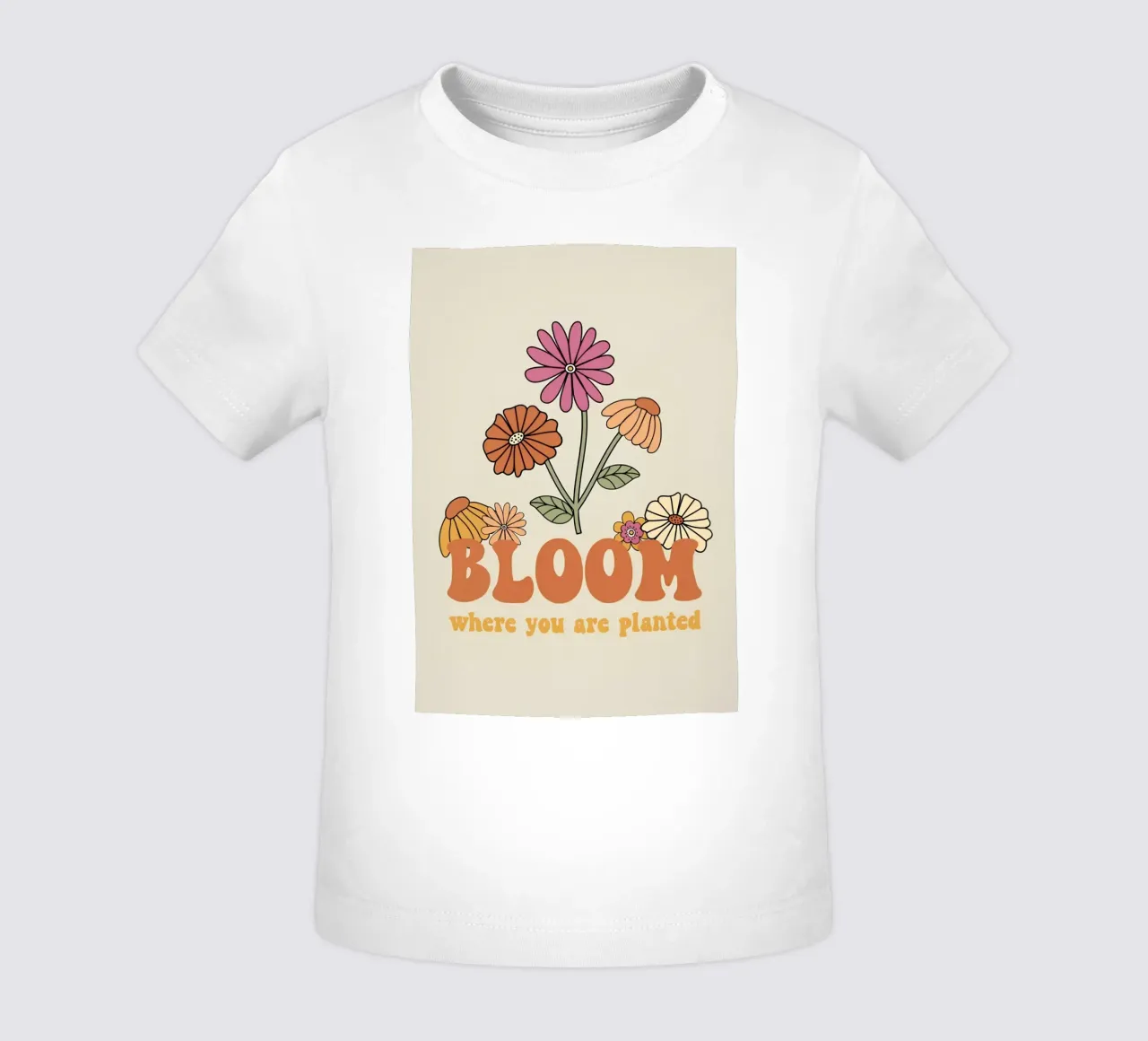 "Bloom Where Planted" Retro Floral Optimistic Growth Kunst Baby T-Shirt von NorwesClub