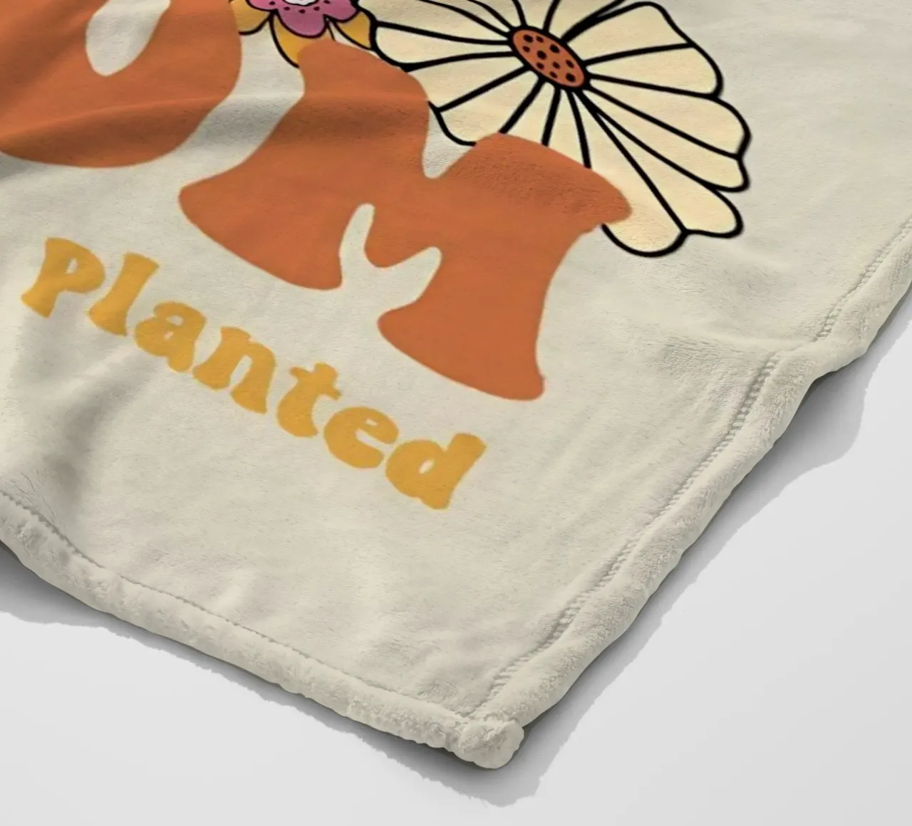 "Bloom Where Planted" Retro Floral Optimistic Growth Kunst Fleecedecke von NorwesClub