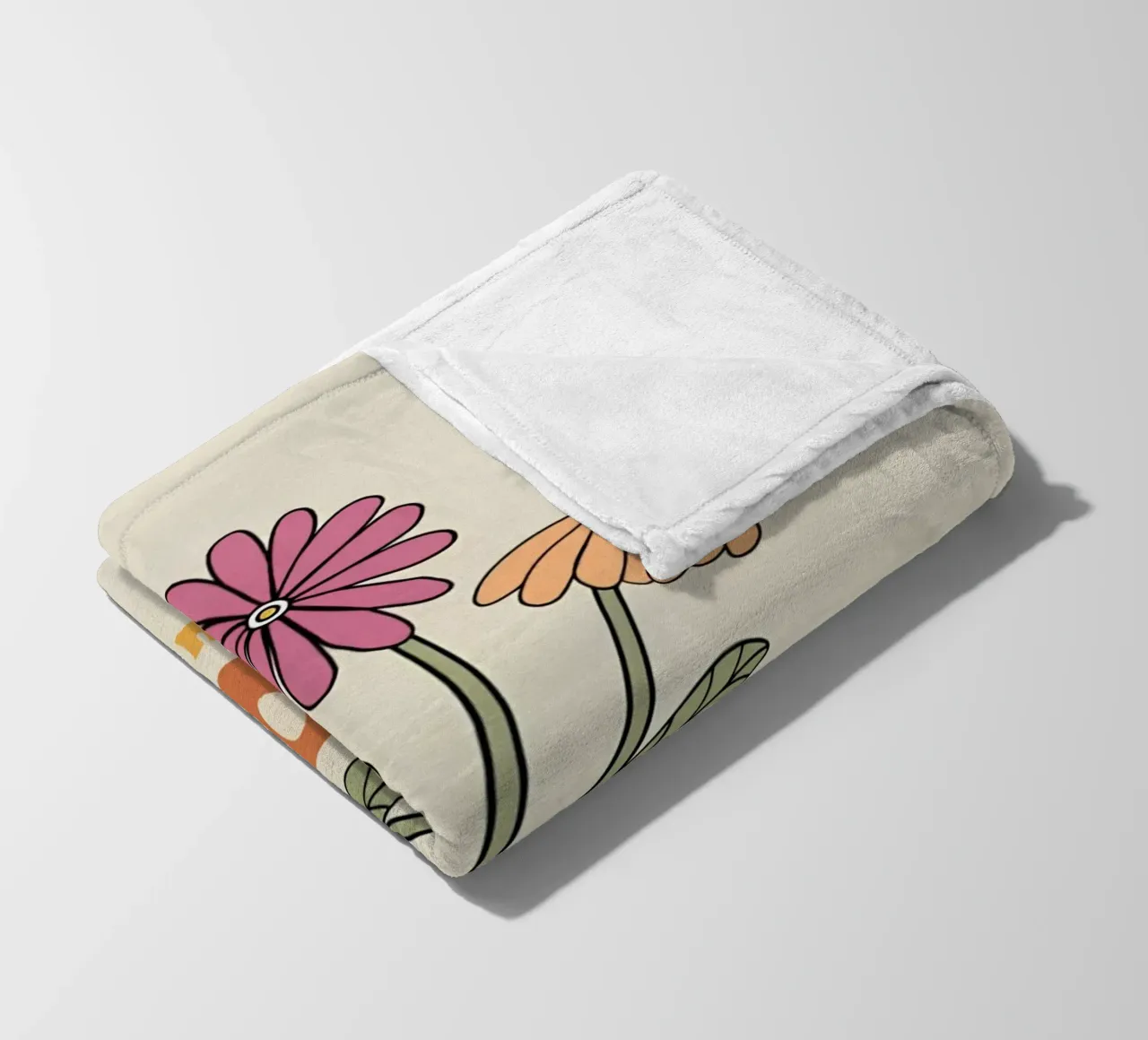 "Bloom Where Planted" Retro Floral Optimistic Growth Kunst Fleecedecke von NorwesClub