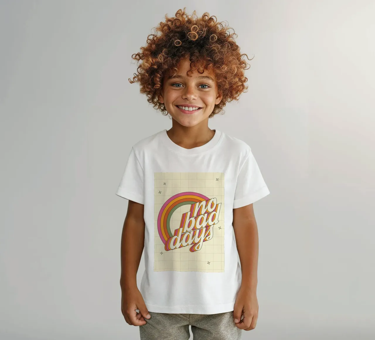 "No Bad Days" Psychedelic Retro Happy Faces Sun Pop Art Kinder T-Shirt von NorwesClub