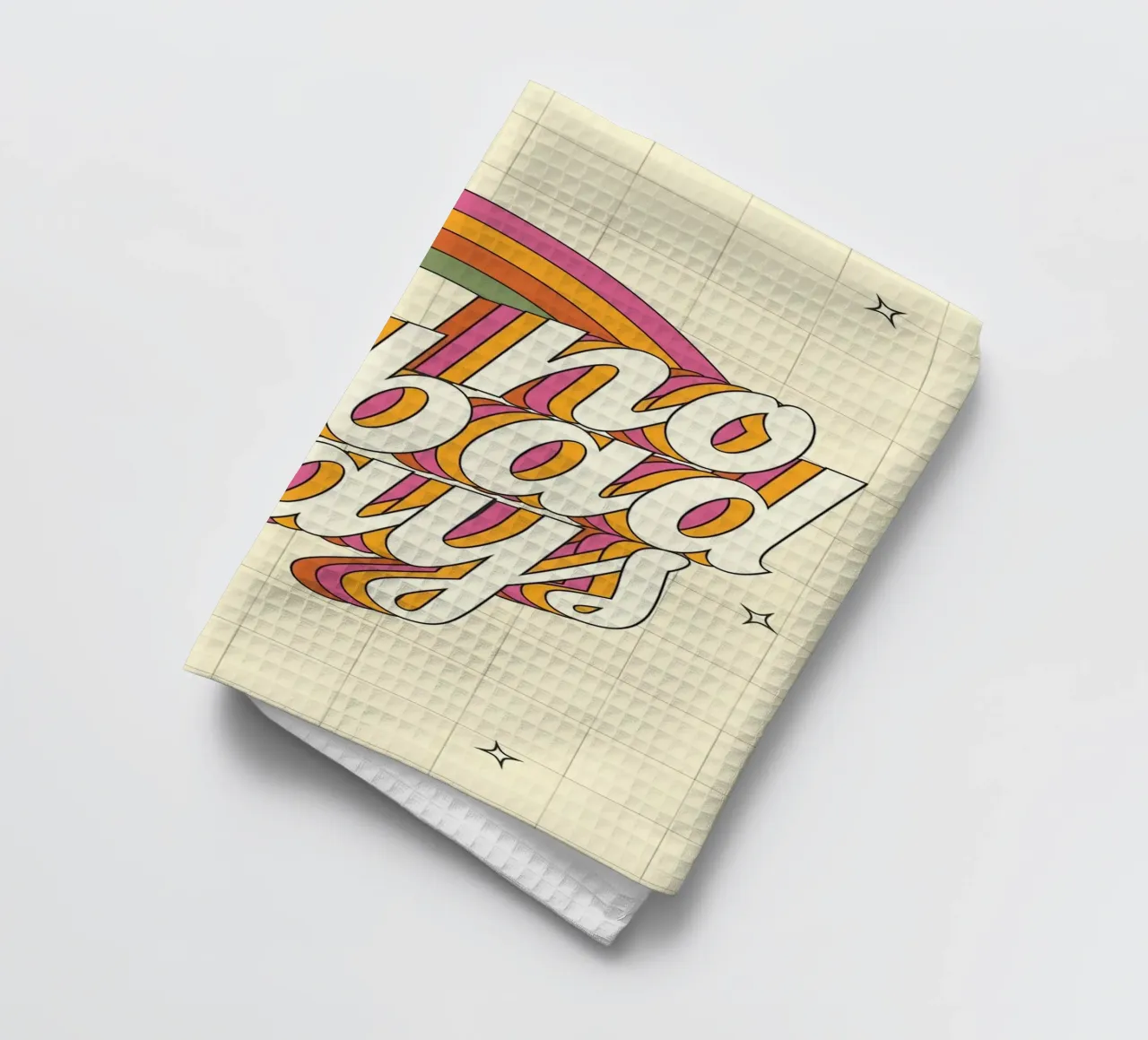 "No Bad Days" Psychedelic Retro Happy Faces Sun Pop Art canovaccio da cucina da NorwesClub