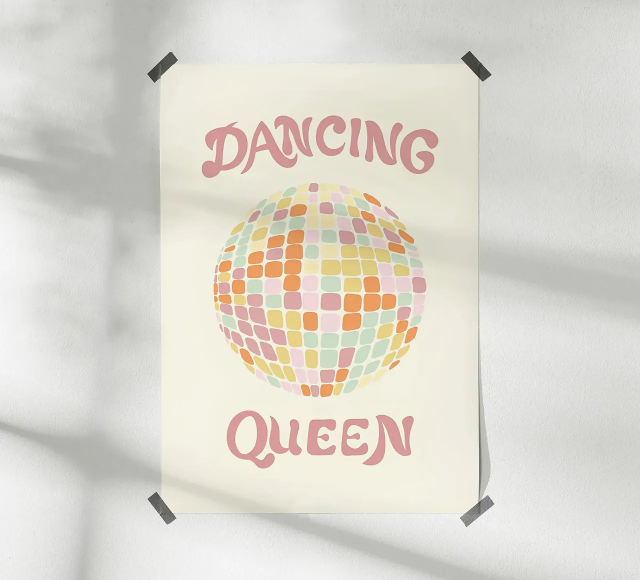 "Dancing Queen" Disco Pop Art Retro 70s Vibrant Print poster de NorwesClub