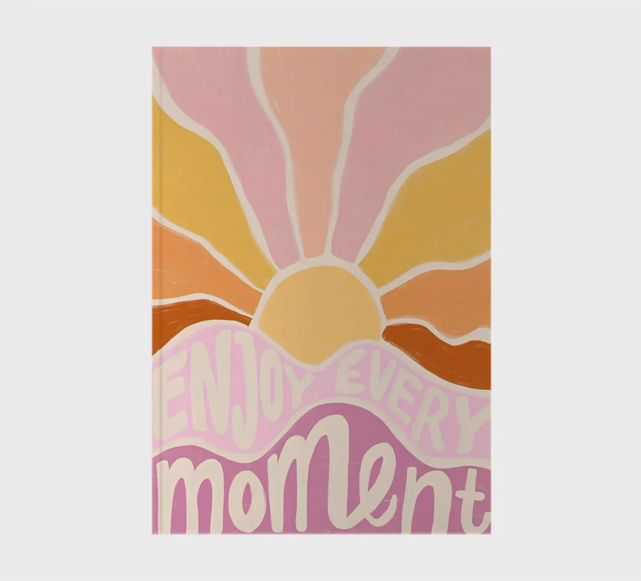 "Enjoy Every Moment" Retro Sun Flower Groovy Pop Art diario da NorwesClub