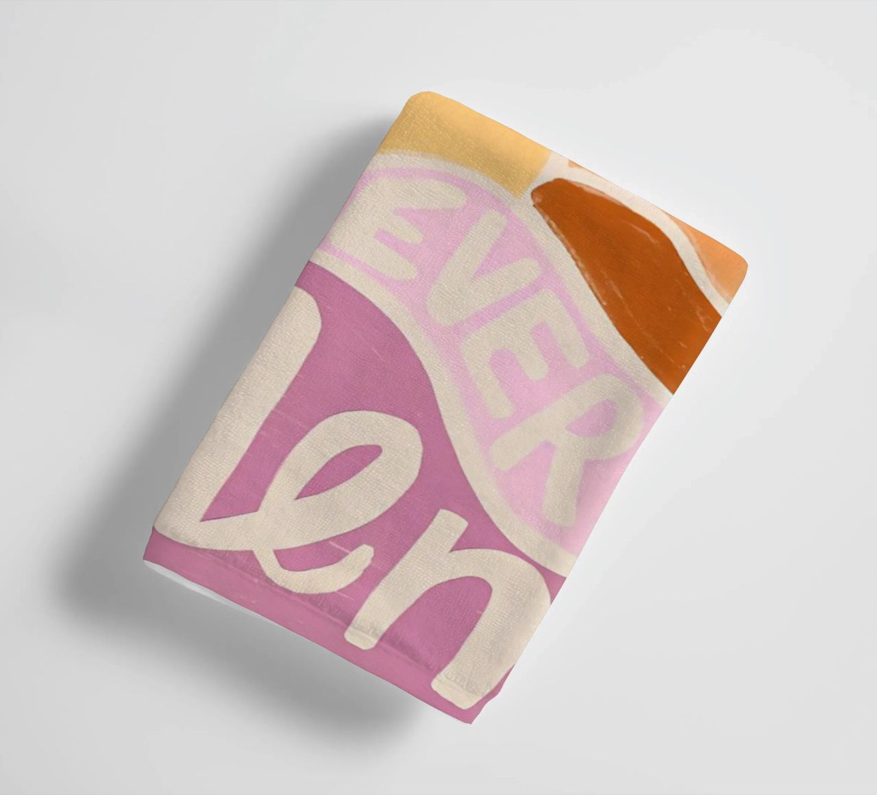 "Enjoy Every Moment" Retro Sun Flower Groovy Pop Art towel by NorwesClub